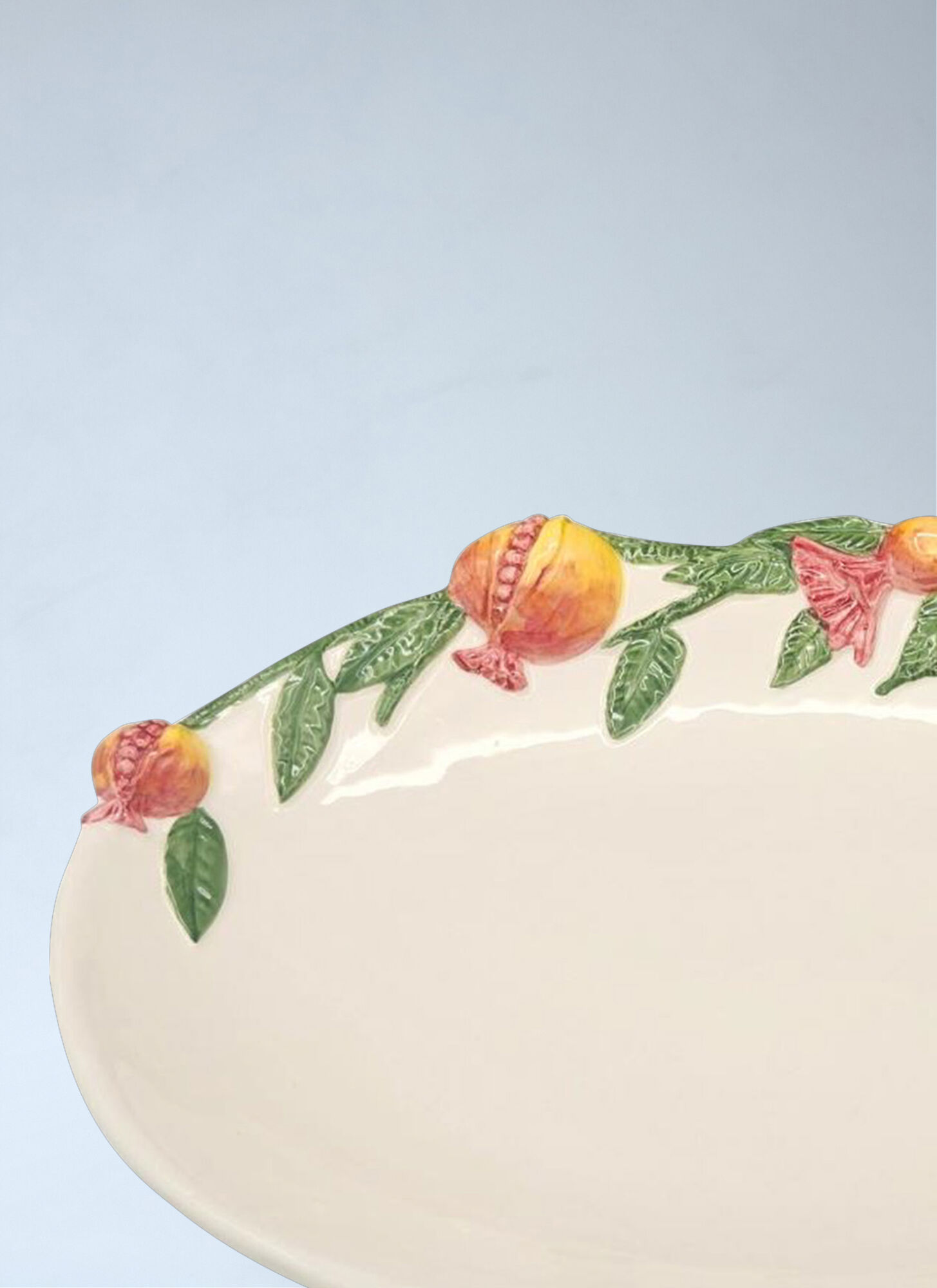  Les-ottomans Les-ottomans Ceramic Fruit Embellished Serving Platter -  Kitchen Multicolour One Size 