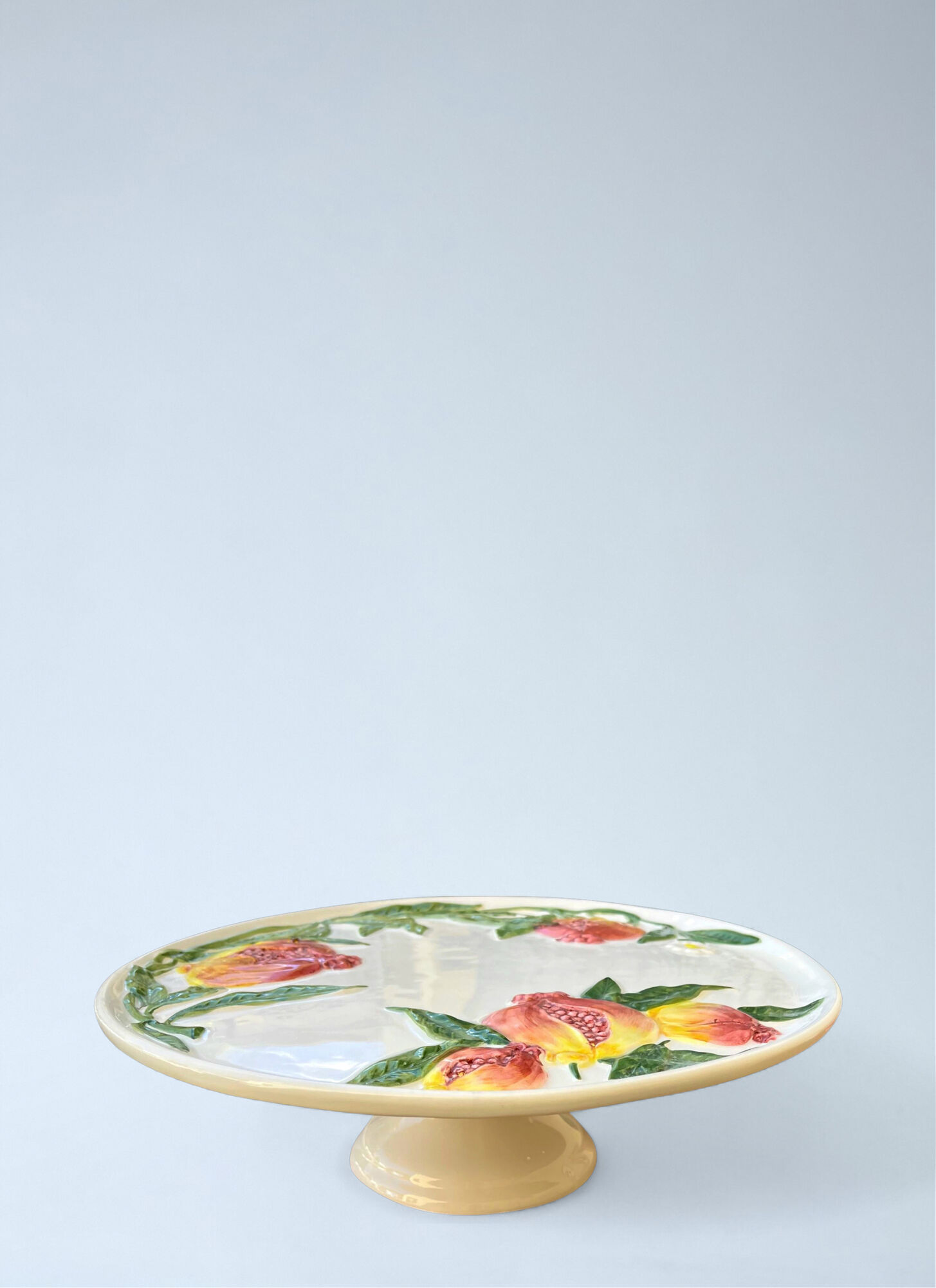 Les-Ottomans Unisex Multicolour Embossed Ceramic Cake Stand - Kitchen One Size