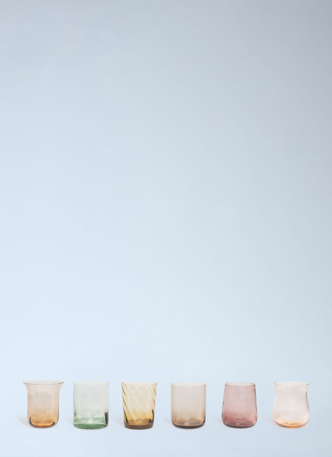 Bitossi Home Set Of Six Assorted Tumblers In Multi