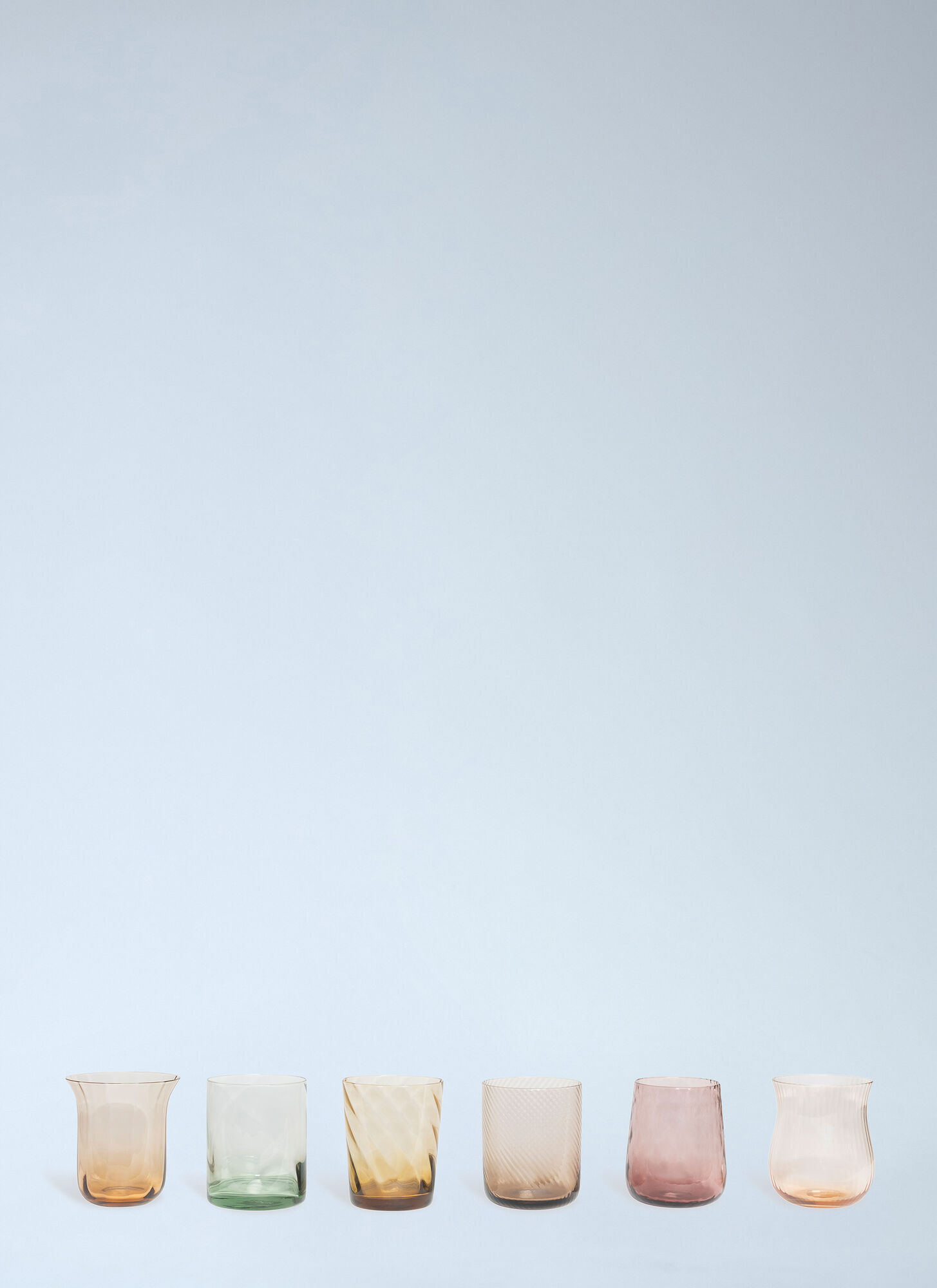 Bitossi Home Unisex Multicolour Set Of Six Assorted Tumblers - Glassware One Size