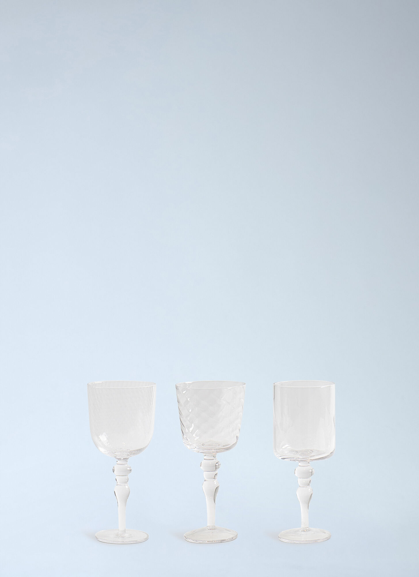  Bitossi Home Bitossi Home Set Of Six Assorted Goblets -  Glassware Clear One Size 