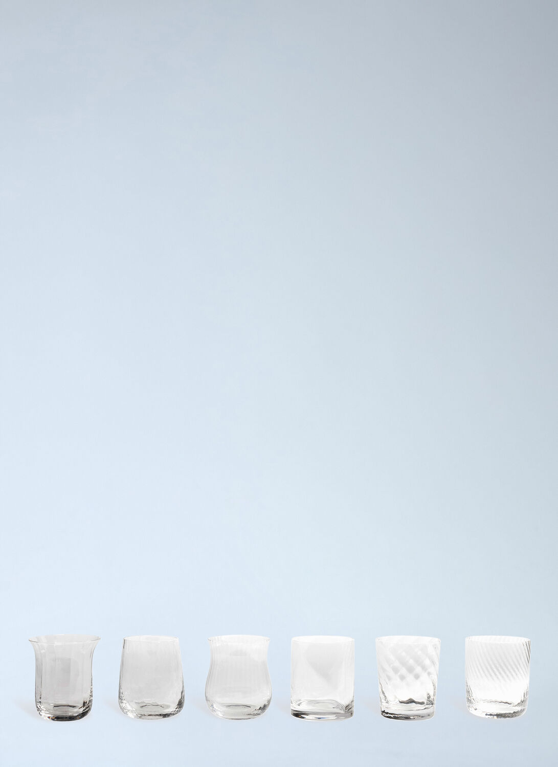 Bitossi Home Set Of Six Assorted Tumblers In Transparent