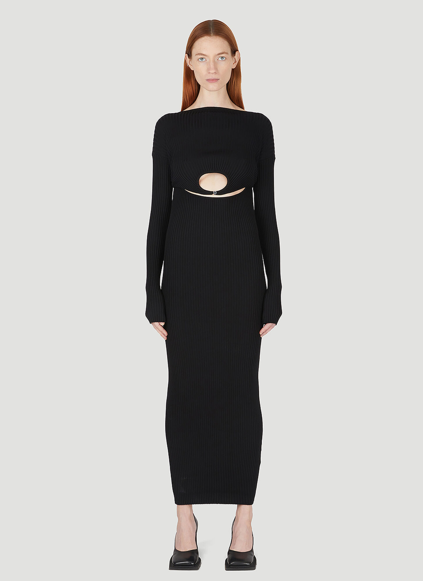 Wynn Hamlyn Cut-out Motif Dress – Woman Dresses Black L Wynn Hamlyn Cut-out Motif Dress – Woman Dresses Black L