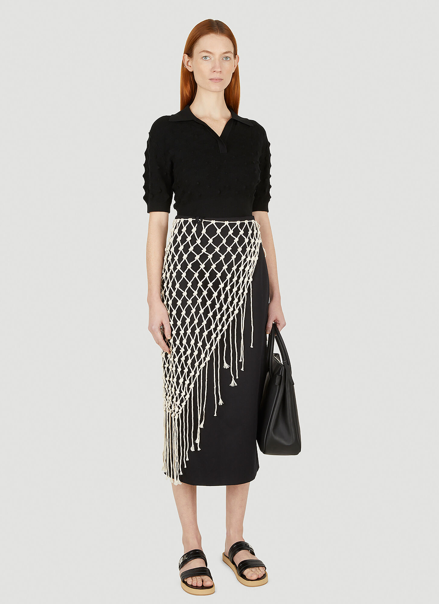  Wynn Hamlyn Wynn Hamlyn Macrame Skirt - Frau Röcke Black Uk - 06 