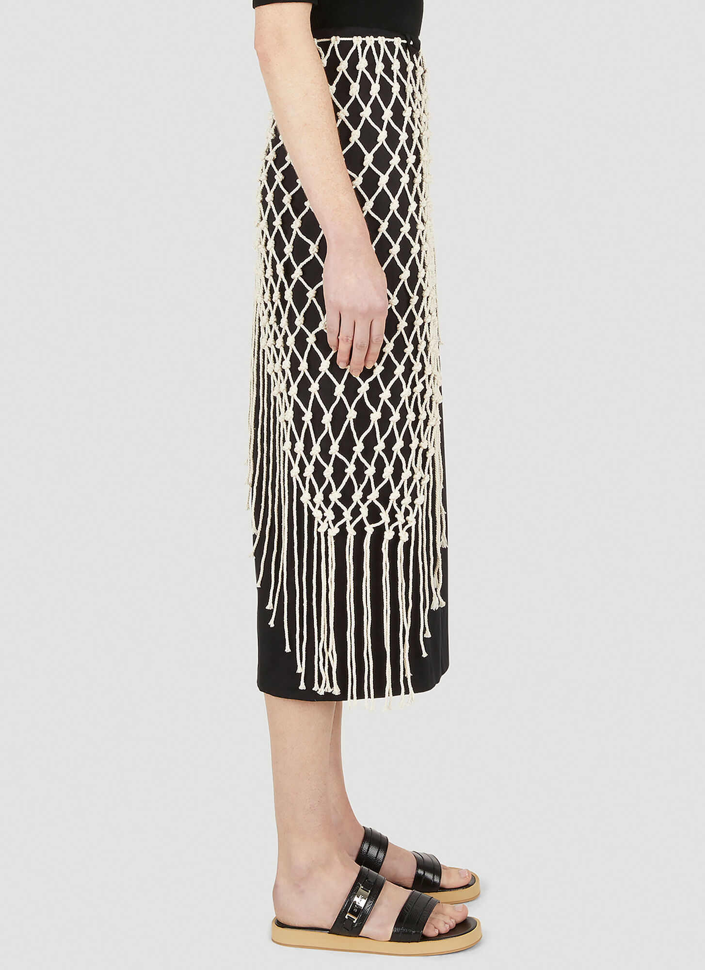  Wynn Hamlyn Wynn Hamlyn Macrame Skirt - Frau Röcke Black Uk - 06 