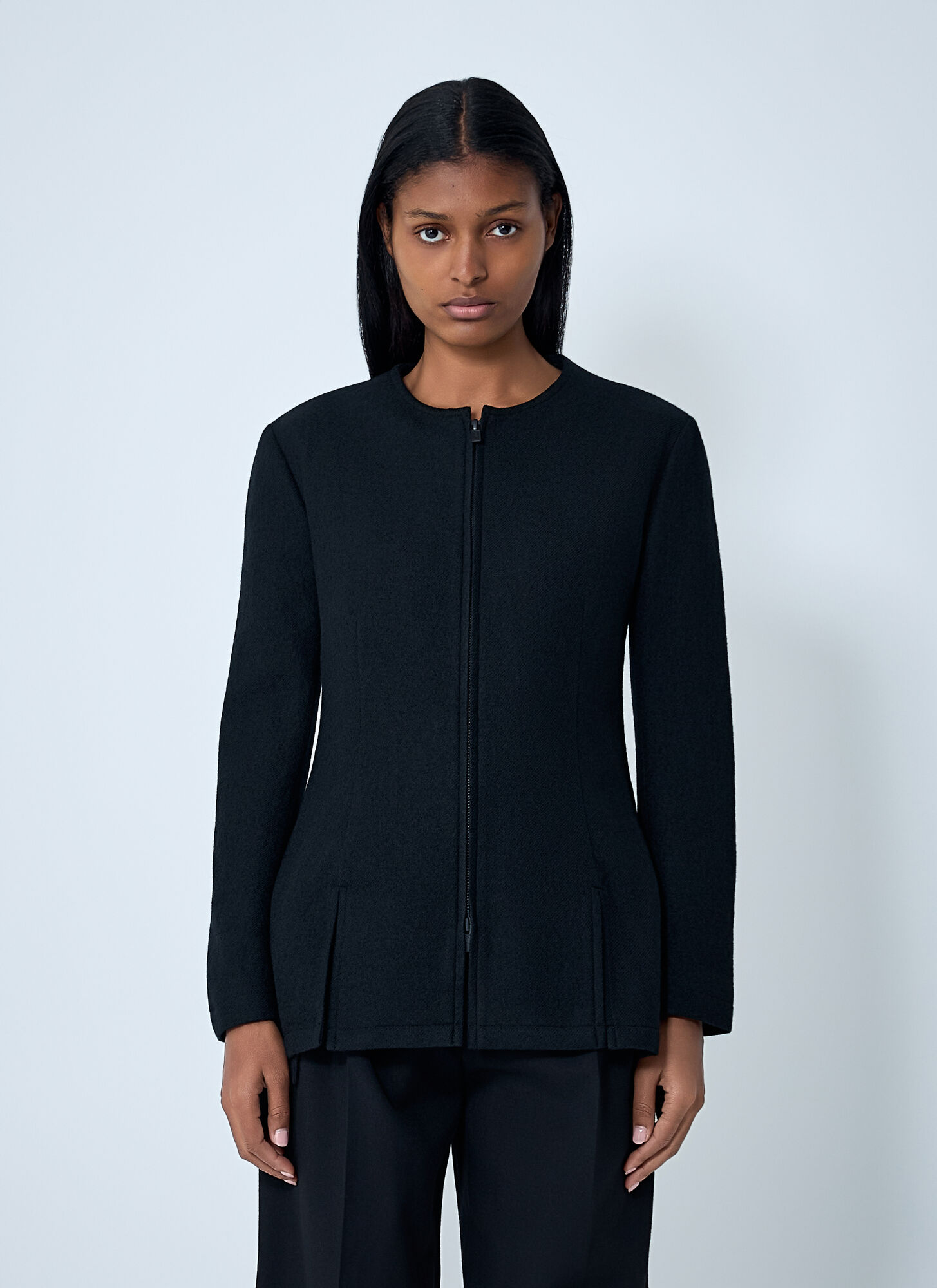 Yohji Yamamoto Wool Slim Jacket - Woman Jackets Black 1 Yohji