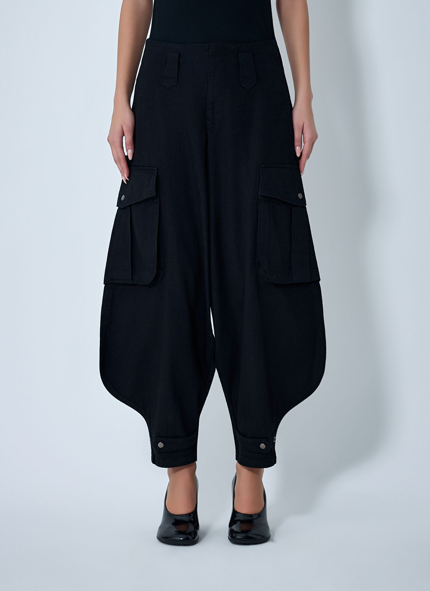 Yohji Yamamoto Toraichi Denim B Pants - Woman Pants Black 2　ヨウジヤマモト 寅一 デニム B パンツ - ウーマン パンツ ブラック 2 Yohji