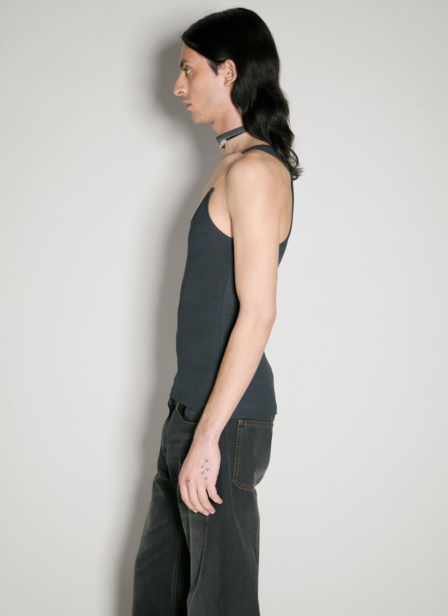 Shop Y/project Invisible Strap Tank Top In Black
