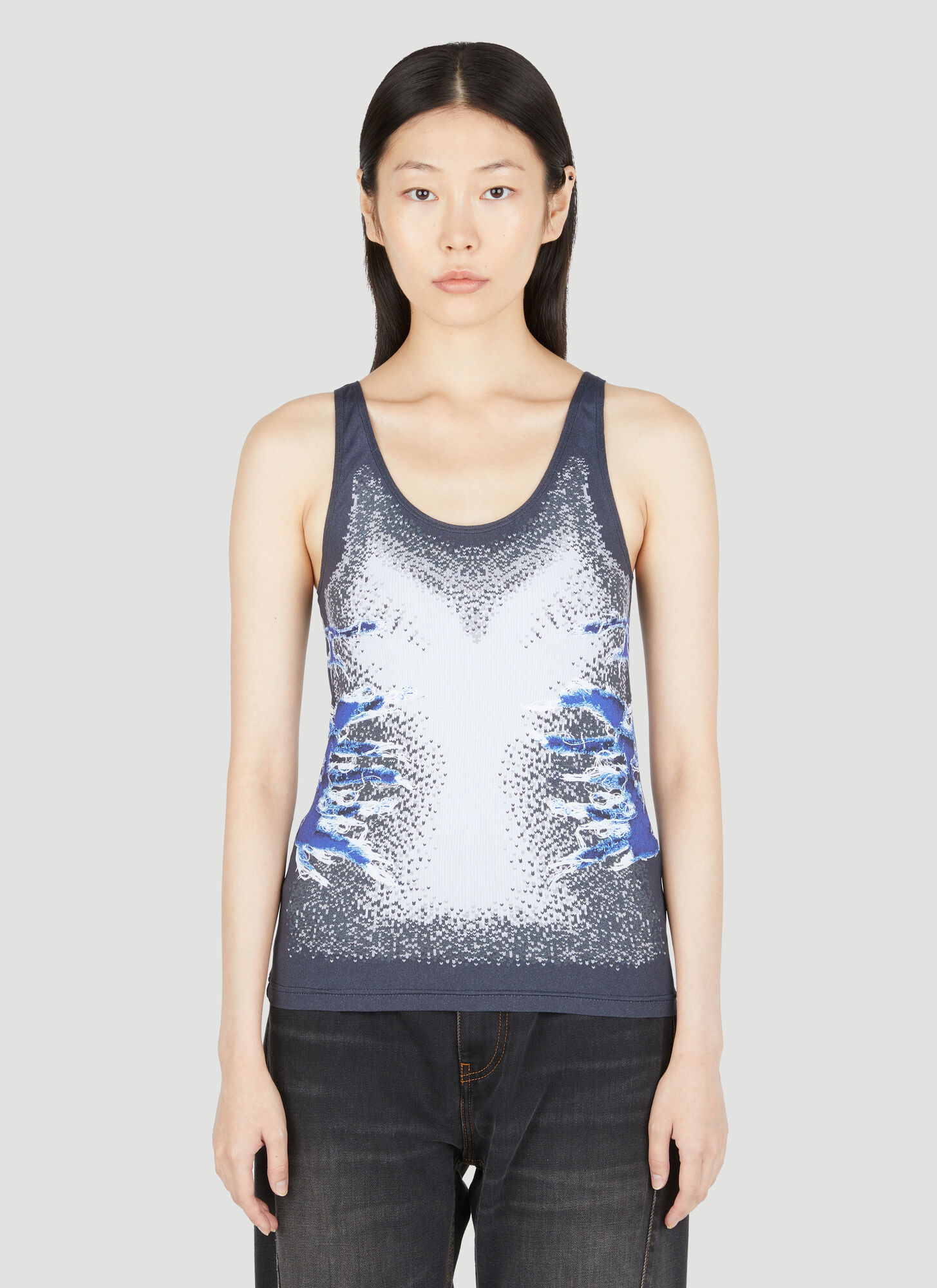Y/Project Whisker Print Tank Top – Woman Tops Grey S