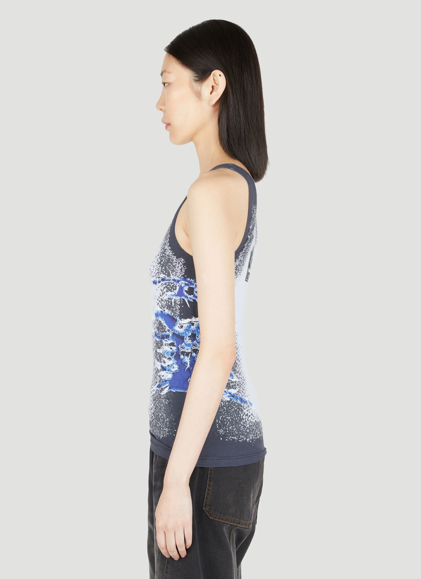  Y/project Y/project Whisker Print Tank Top - Woman Tops Grey S 