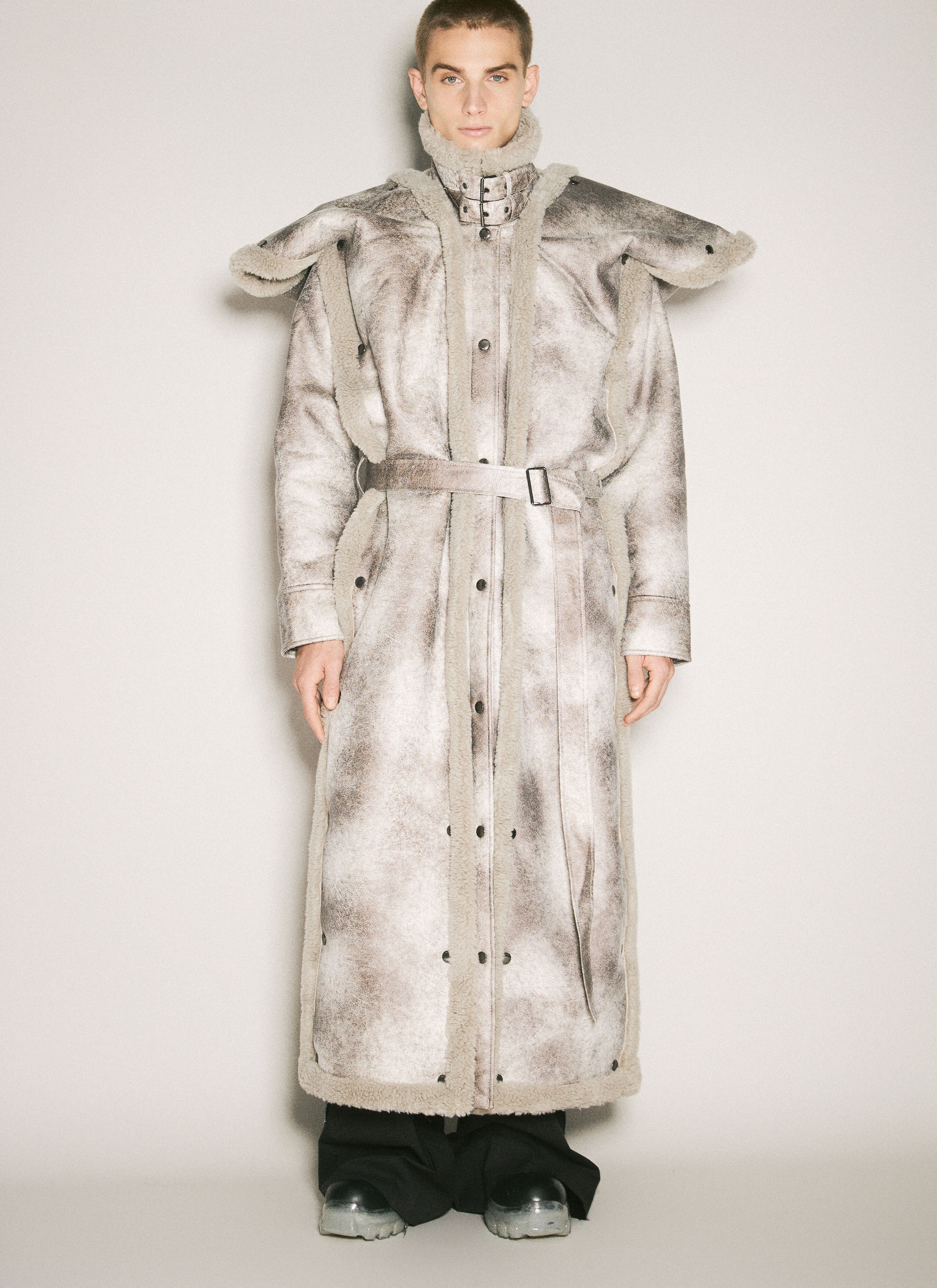 Y/Project SNAP PANEL SHEARLING JACKET Y/project shearling snap