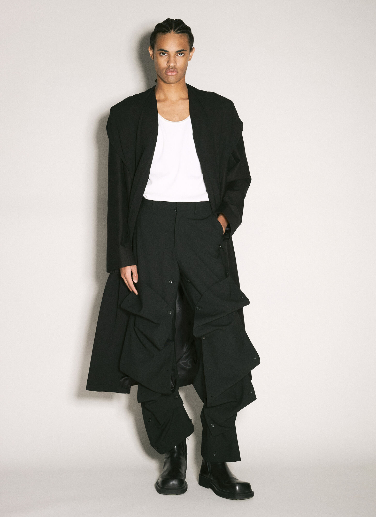  Y/project Y/project Button Panel Pants -  Hosen Black L 