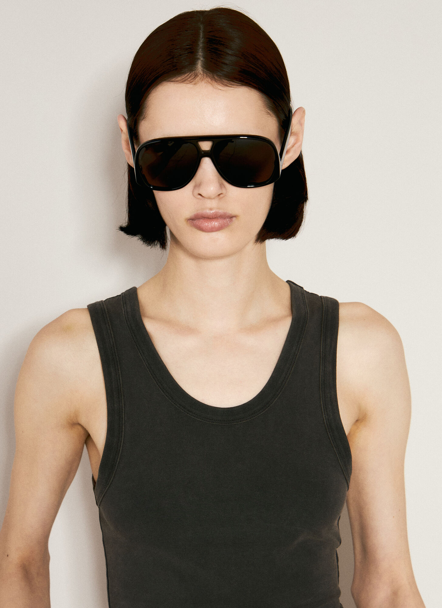 Shop Saint Laurent Sl 652 Sunglasses In Black