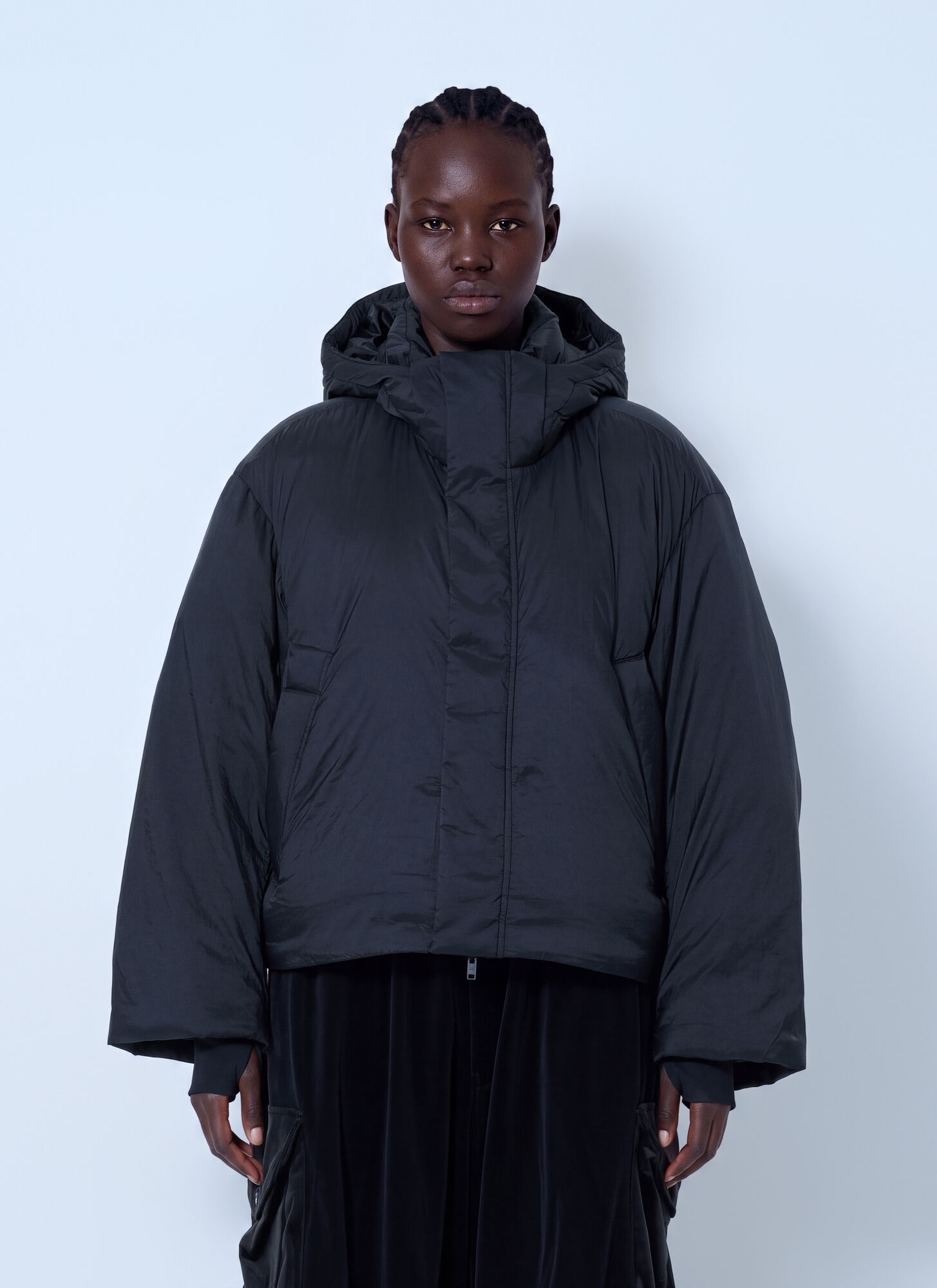 Y-3 Hooded Puffer Jacket - Woman Jackets Black S