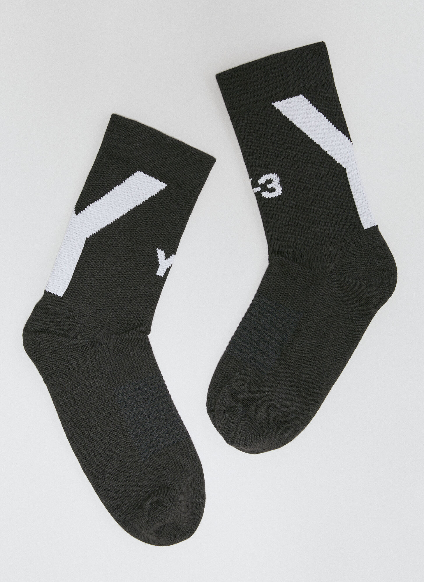 Y-3 High-top Logo Socks In Black