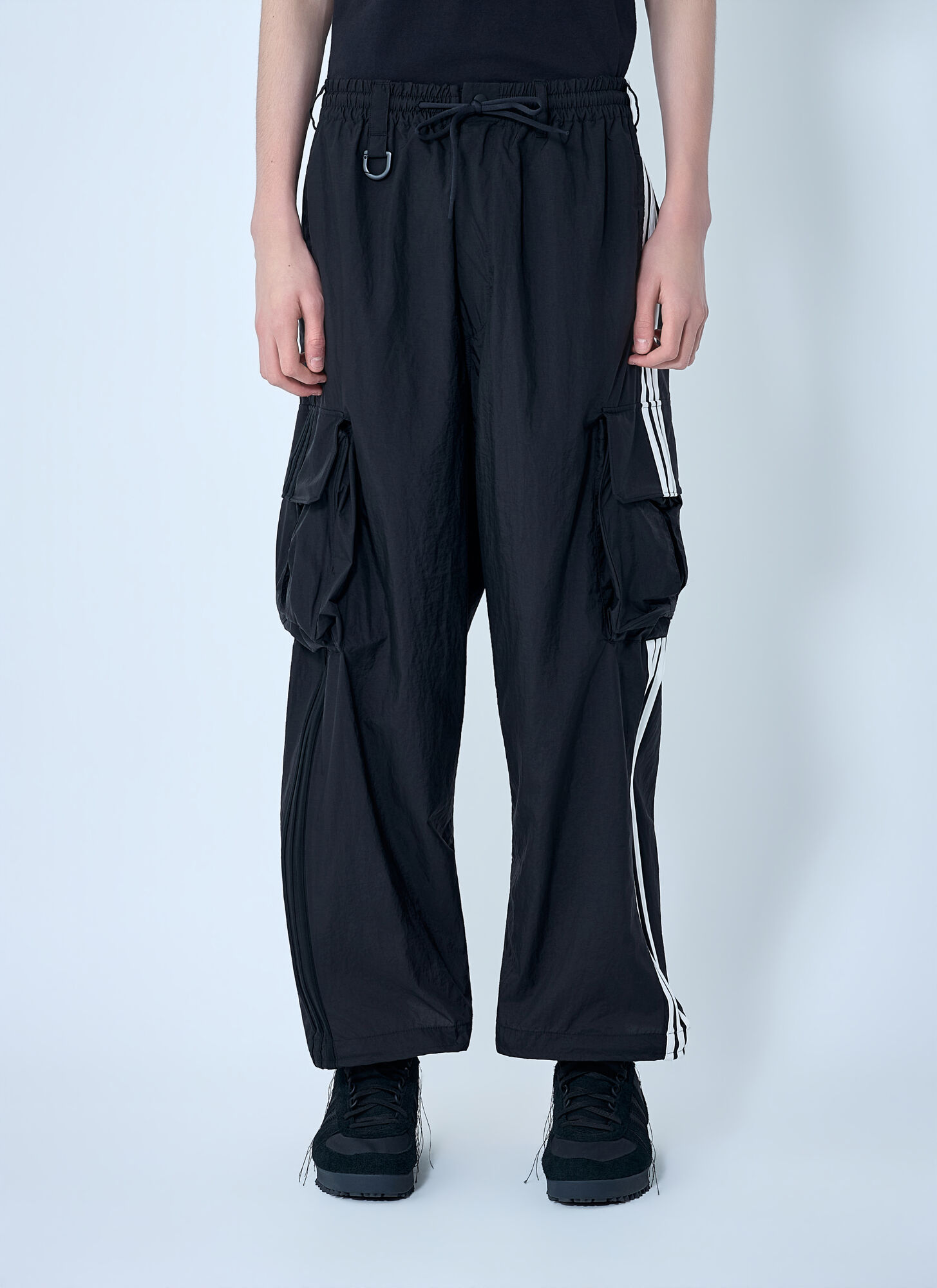 Y-3 Unisex Nero - Nylon Wired Cargo Pants, Size: Xs - Immagine 1