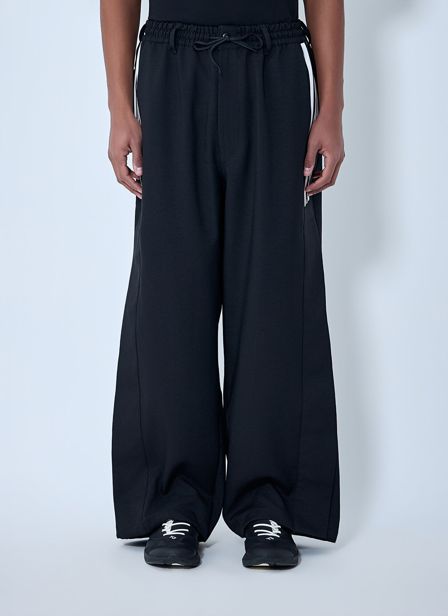 Y-3 Unisex Black Drawstring Wide-Leg Pants - Pants S
