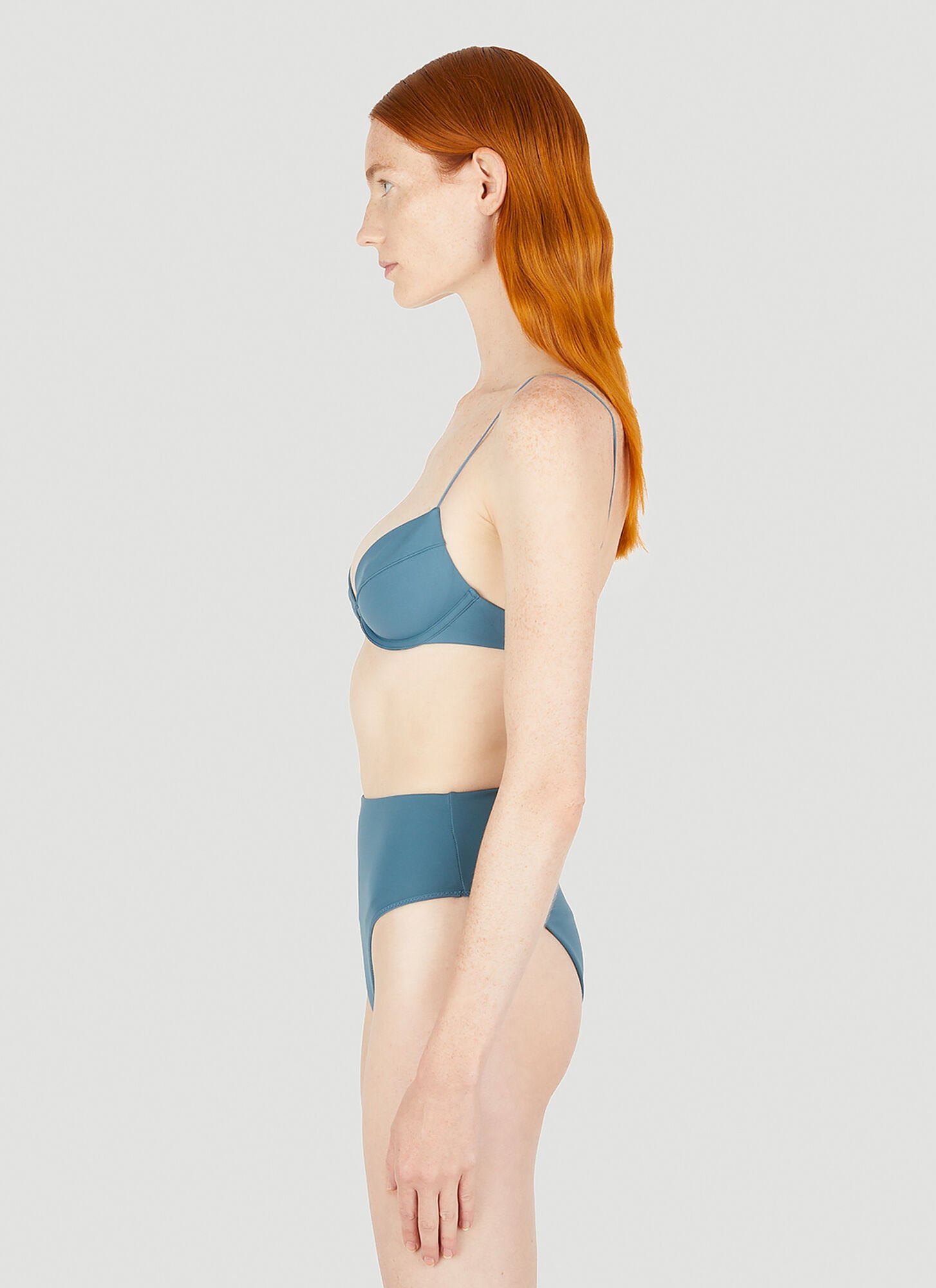  Ziah Ziah Fine Strap Almond Bikini Top - Frau Bademode Blue Uk - 08 