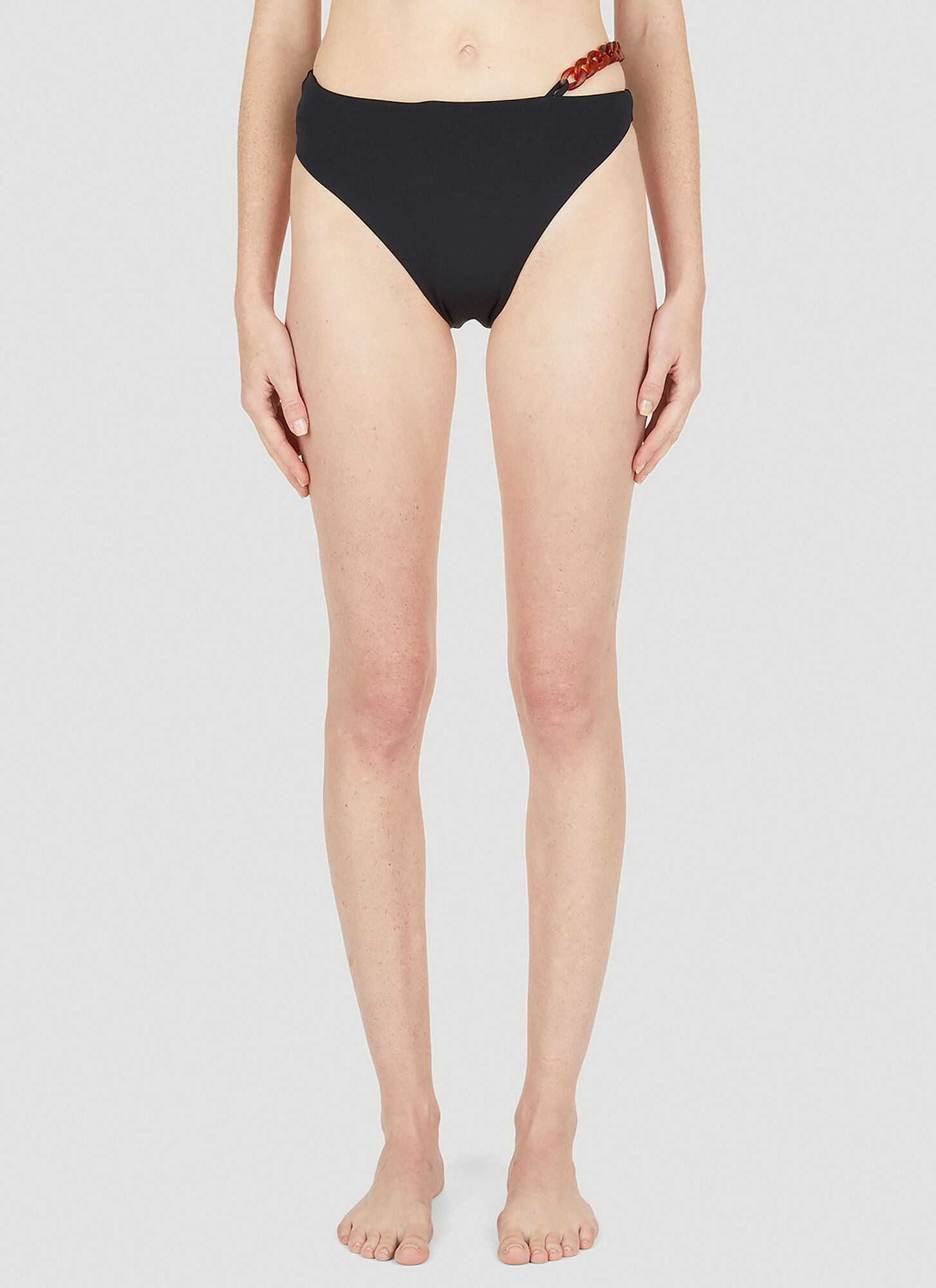 Ziah Women's Black Defier Chain Bottoms - Woman Swimwear Uk - 12
