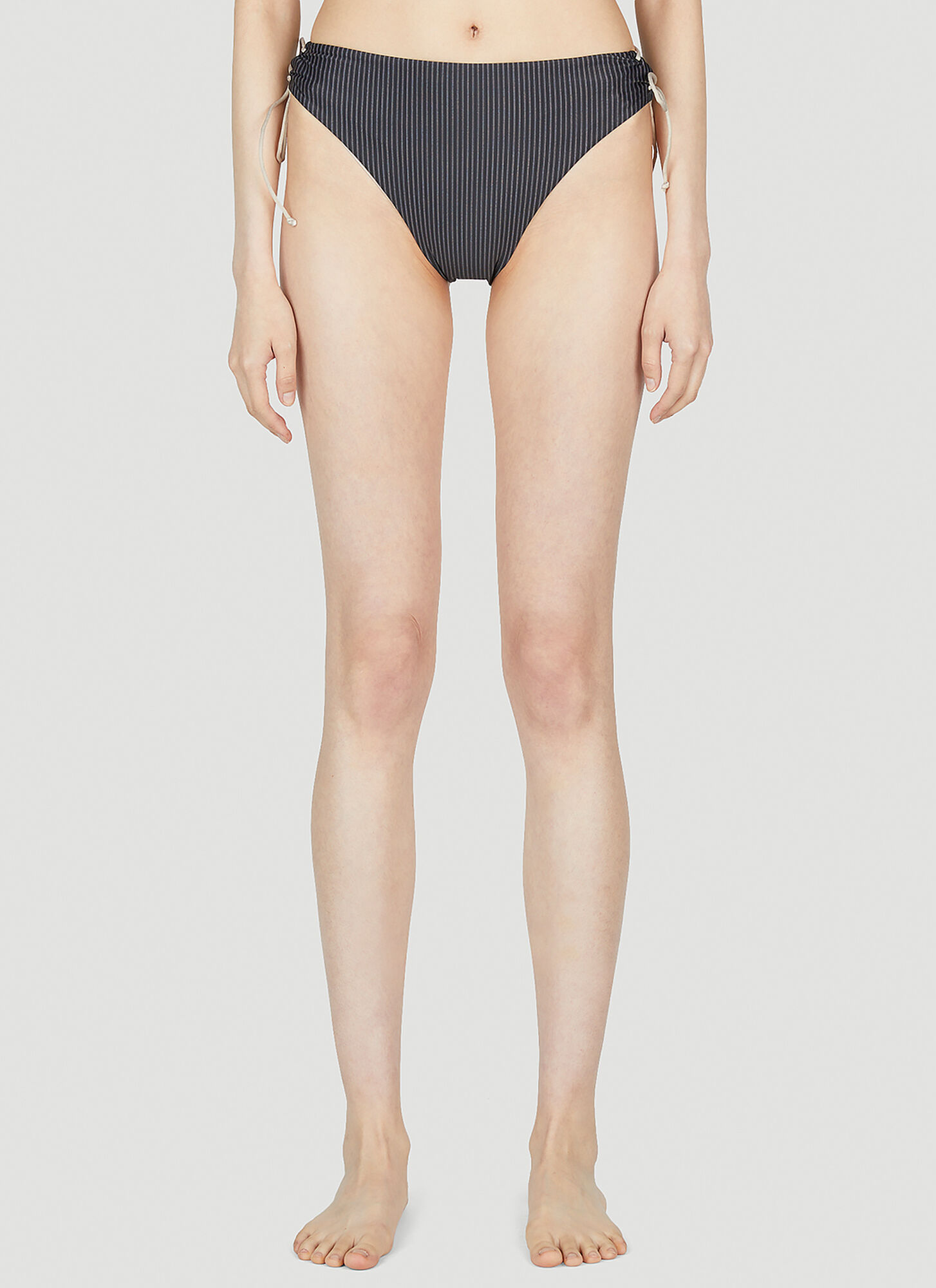 Ziah Women's Grey Goulue Tie Bikini Bottoms - Woman Swimwear Uk - 08