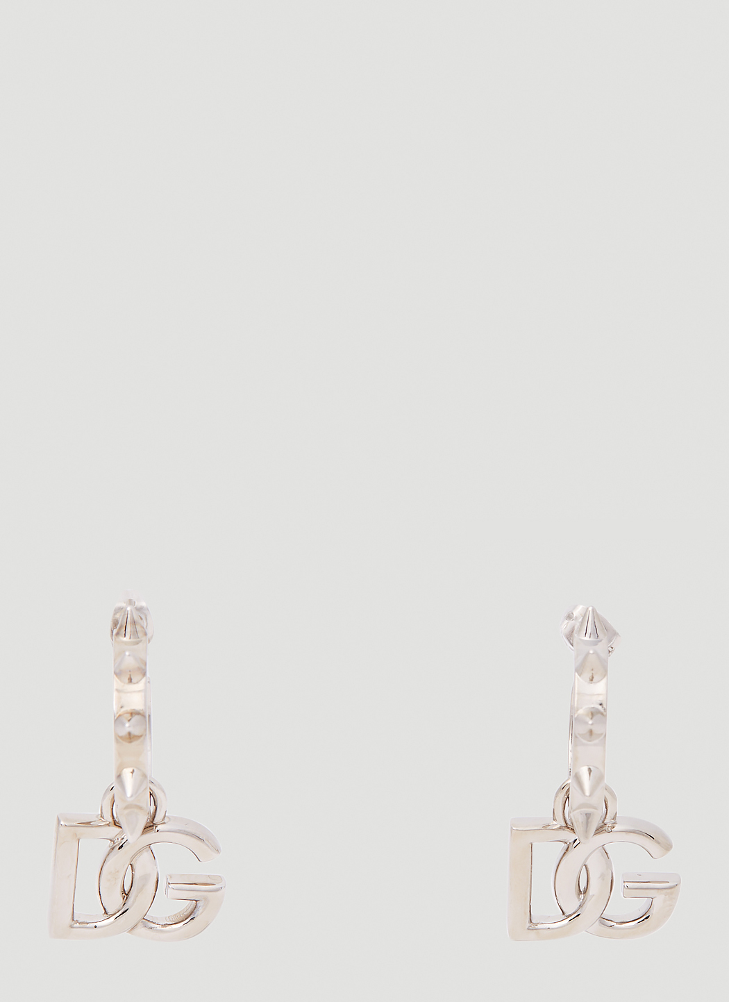 Dolce&Gabbana Spike Logo Plaque Earrings