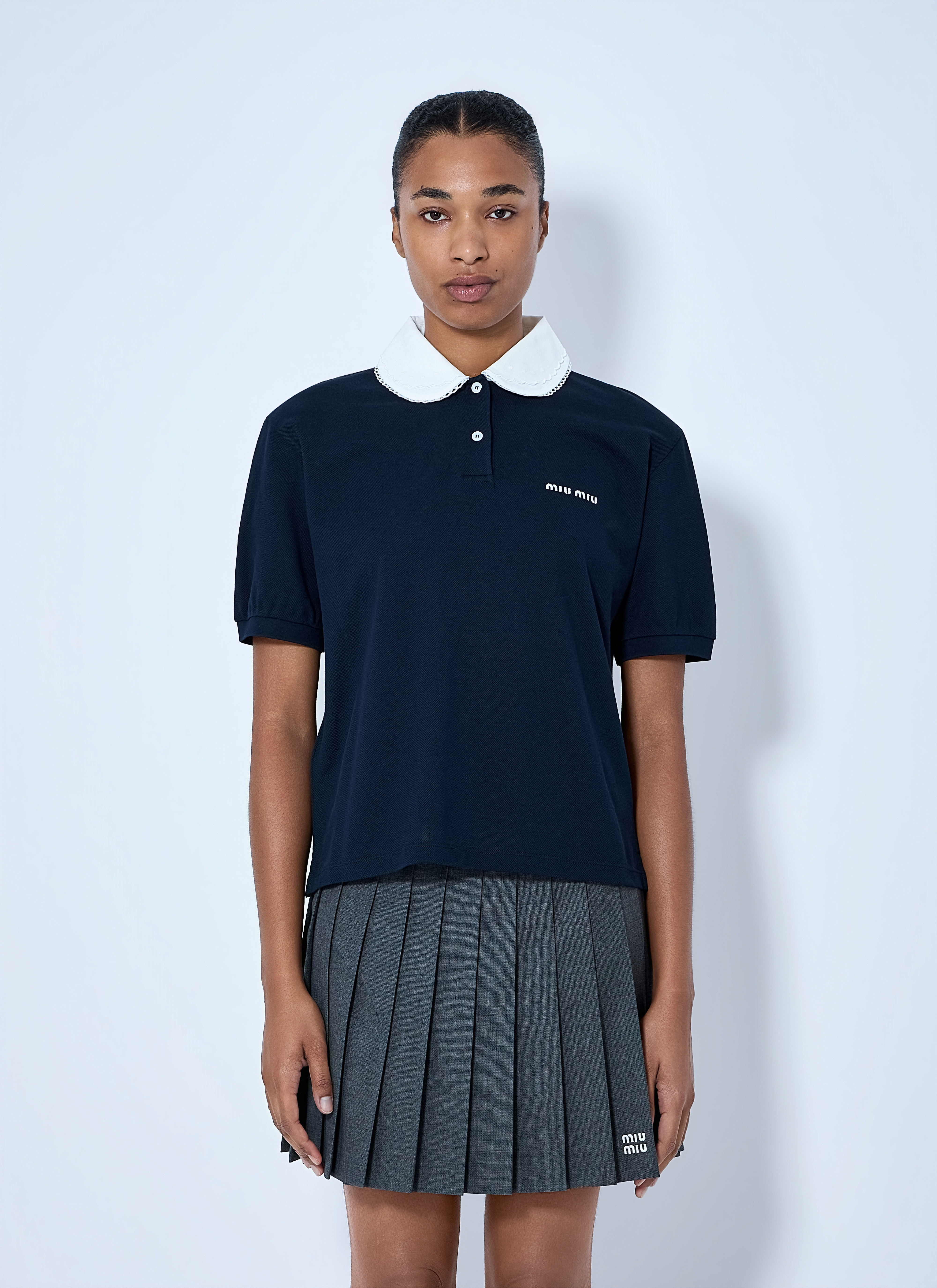 Miu Miu Miu Miu Piqué Polo Shirt