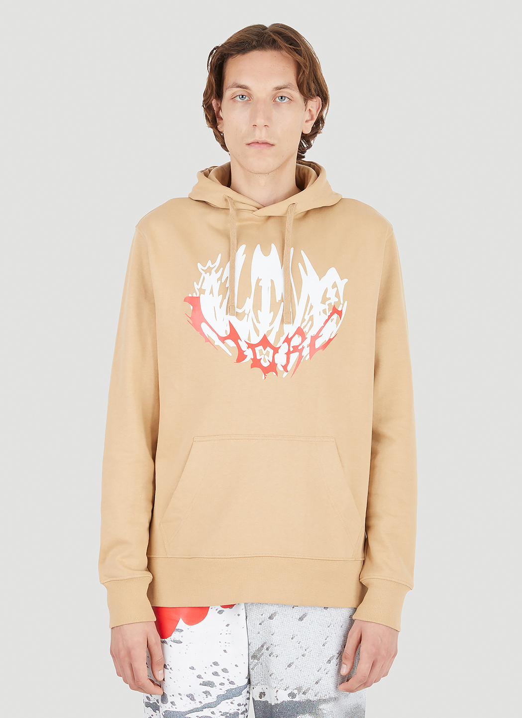 Vinyl Print Hooded Sweatshirt