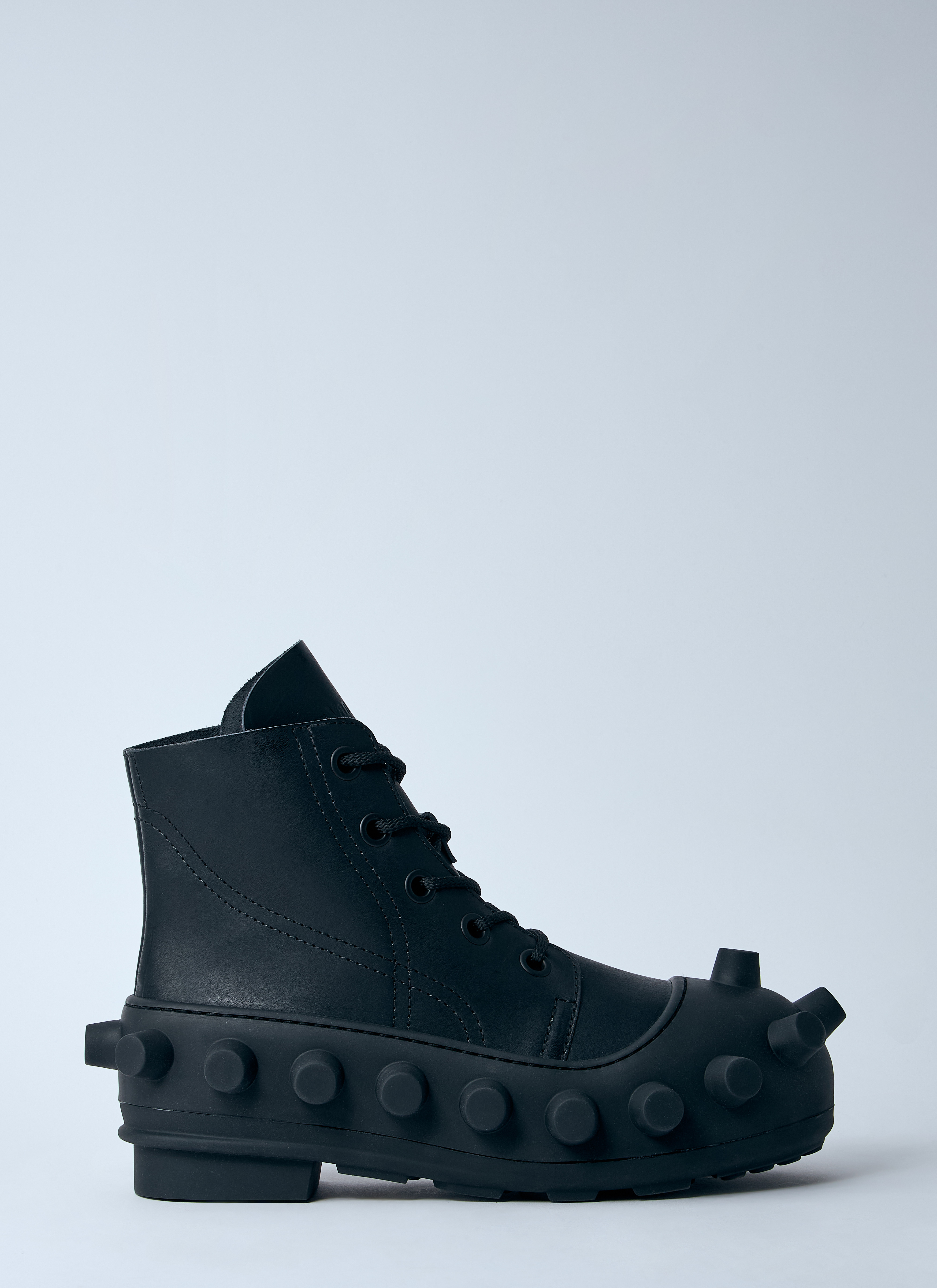 Walter Van Beirendonck Men's' Leather Boom Boots in Black | LN-CC®