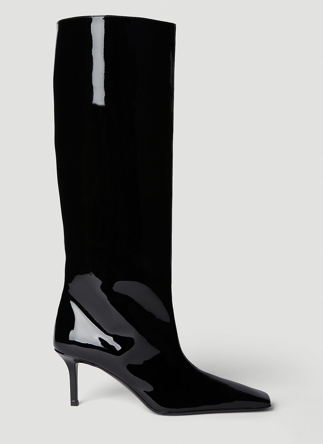 High Patent Heeled Boots