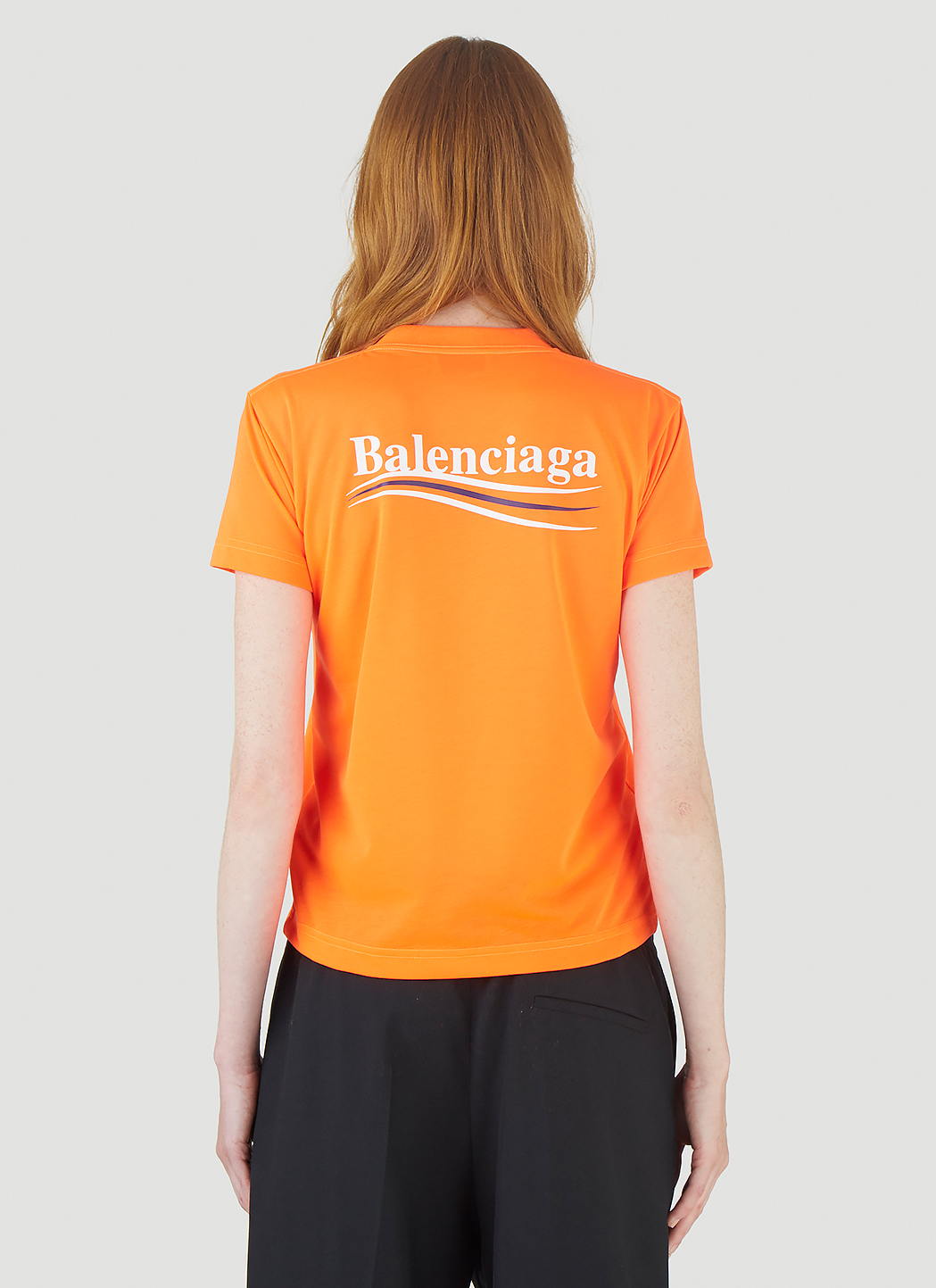 balenciaga orange shirt
