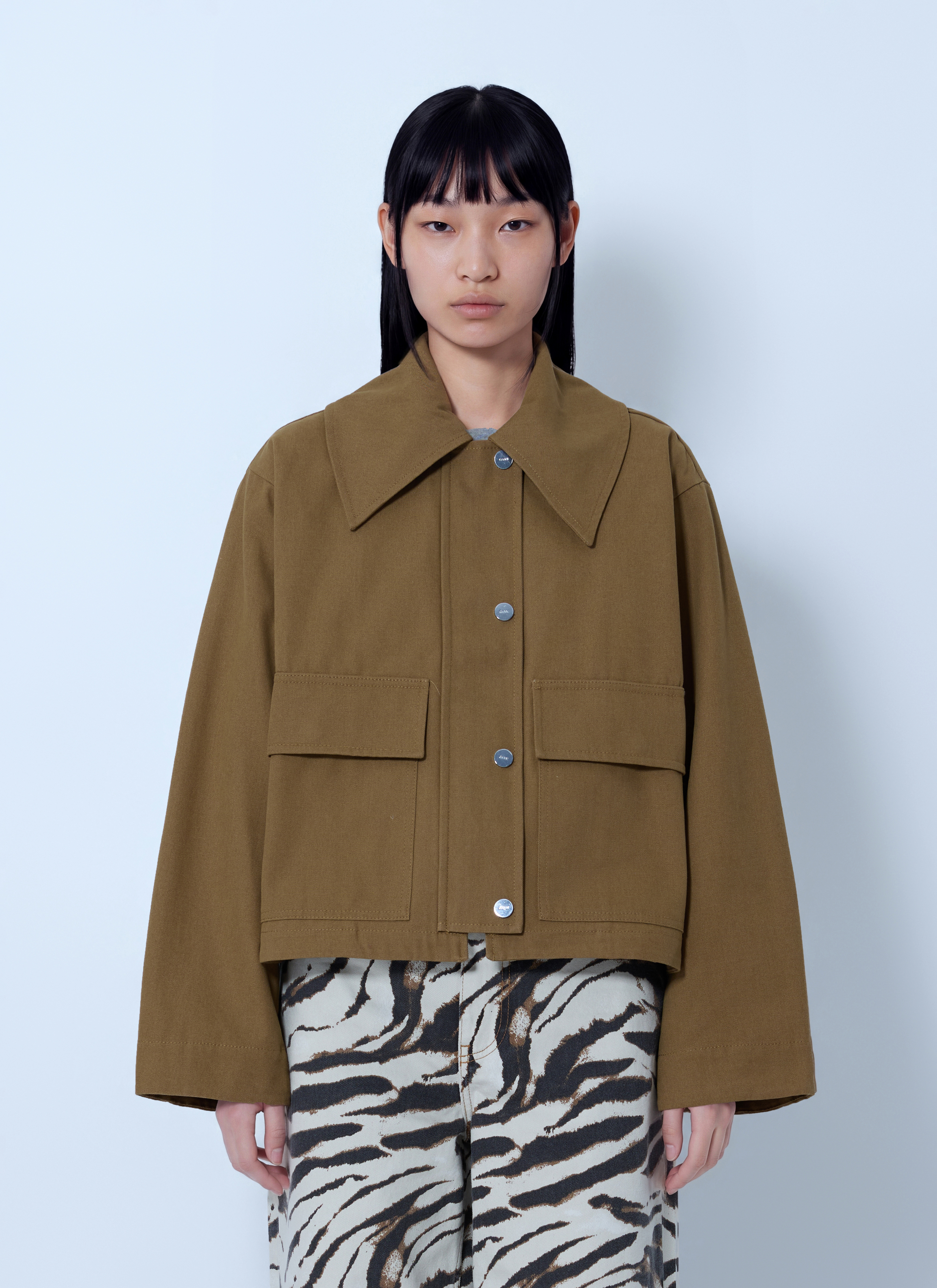 Ganni GANNI Workwear Canvas Short Barn Jacket