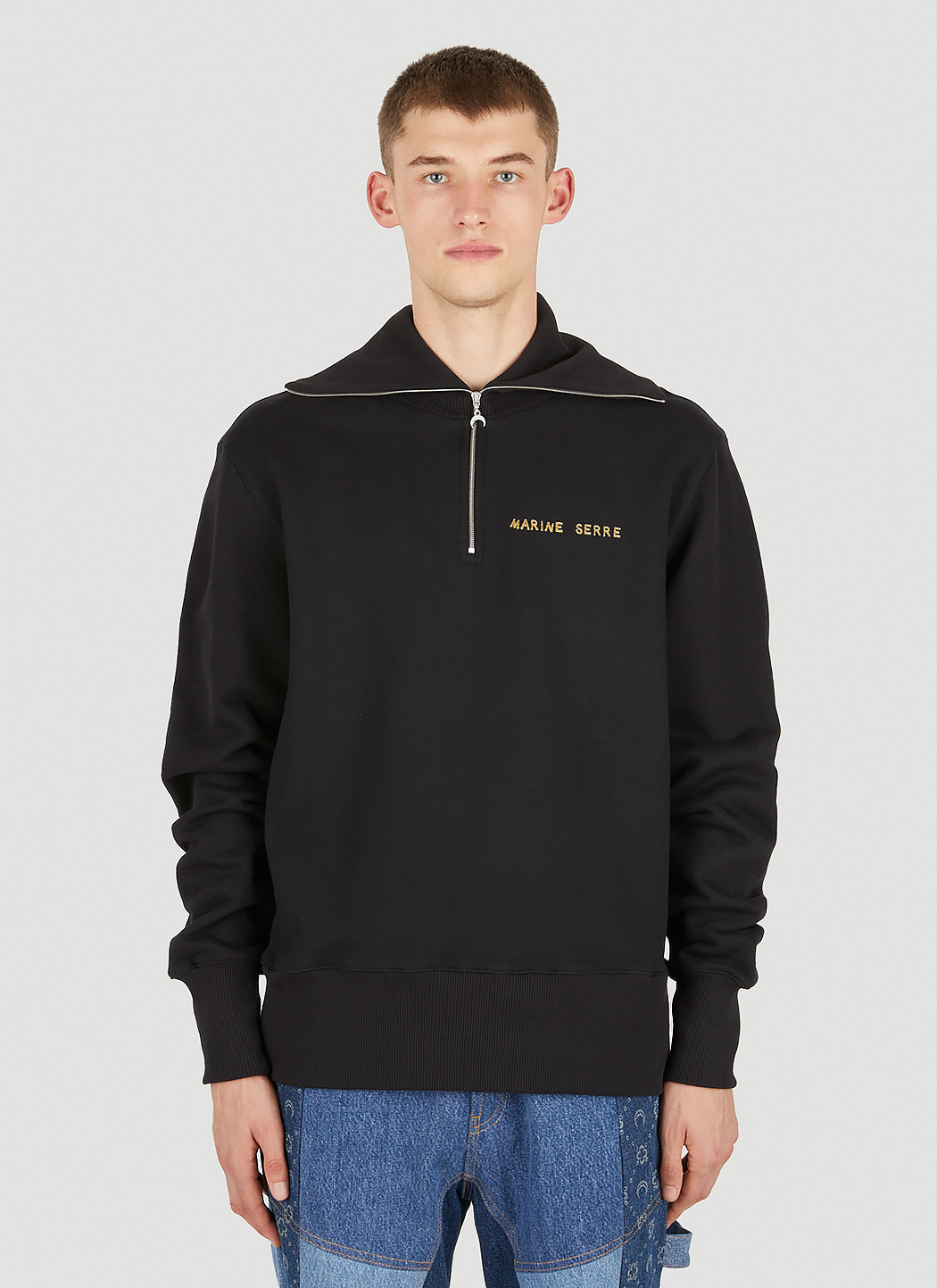 Ornament Half Zip Sweater