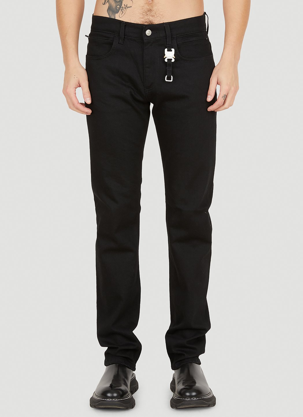 パンツ 1017 ALYX 9SM buckle belt slacks 1017 ALYX 9SM Buckle Jeans in Black | LN-CC