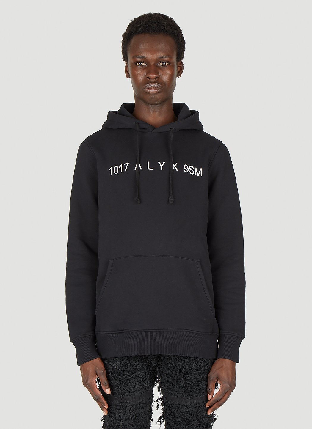 1017 ALYX 9SM Longsleeve Hooded Mesh Tee Black mesh hoodie