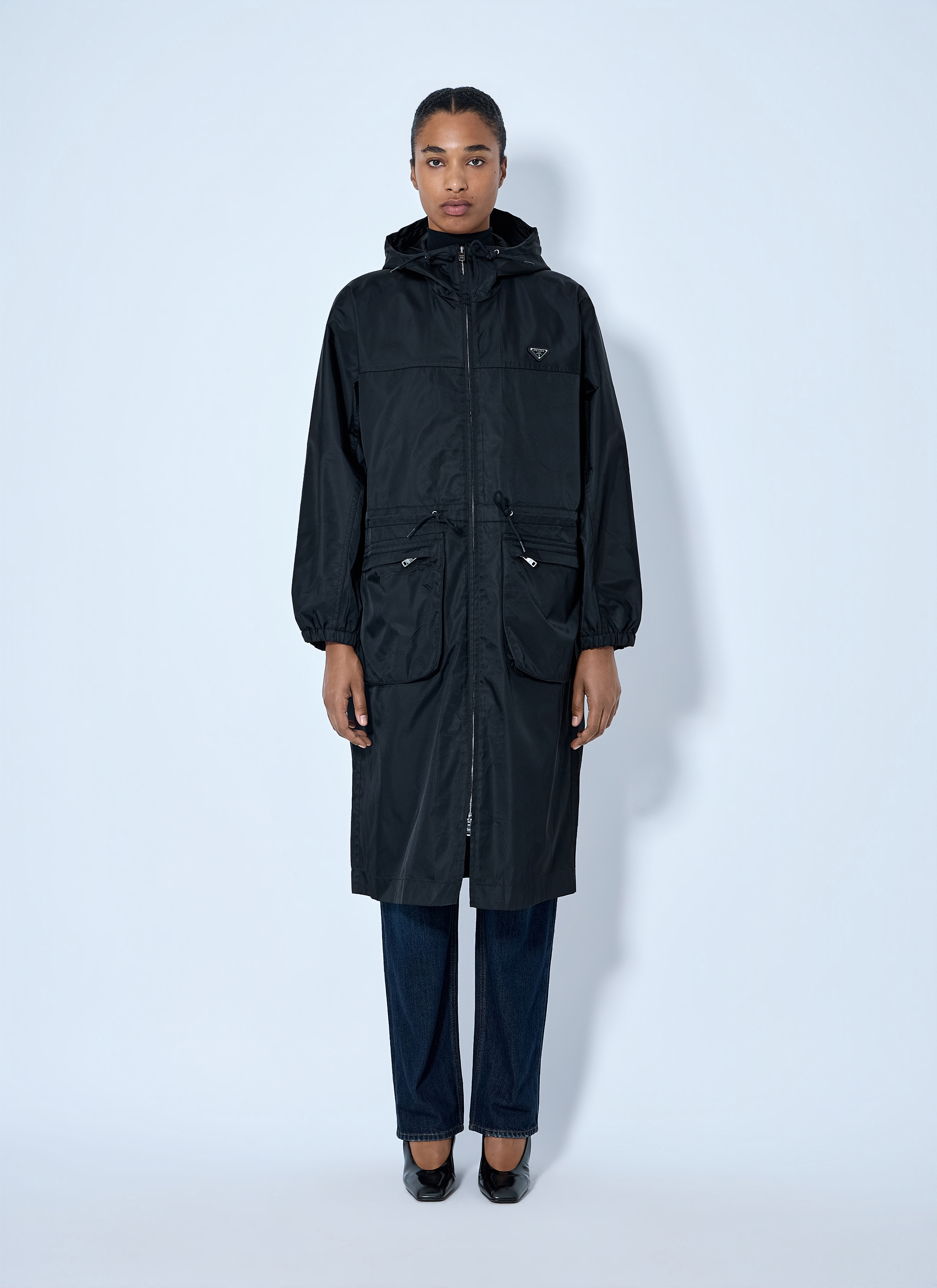 Prada Prada Re-Nylon Drawstring Coat