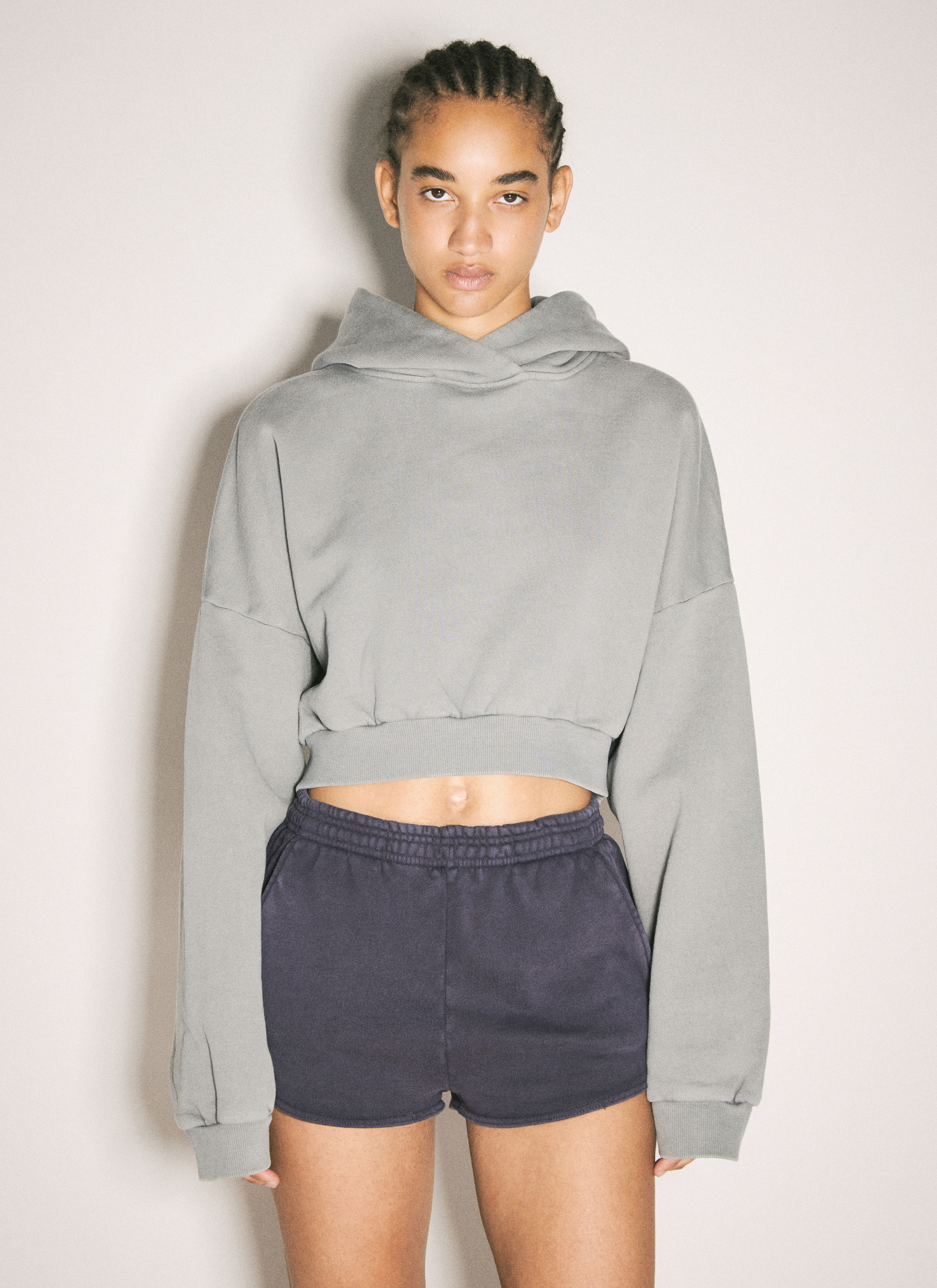 Entire Studios Women's' Cropped Heavy Hooded Sweatshirt in