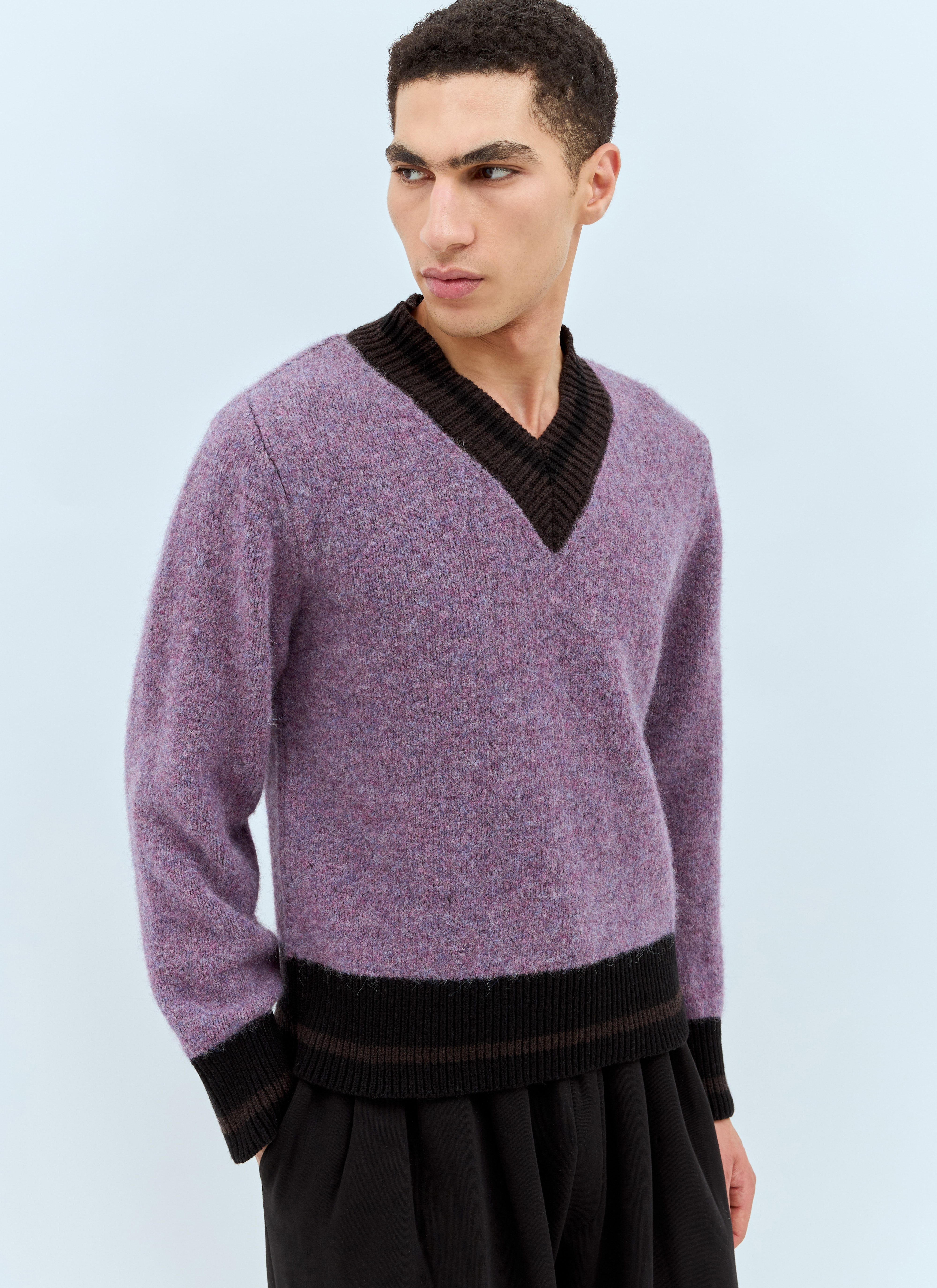 Dries Van Noten Men's' Moon Sweater in Purple | LN-CC®