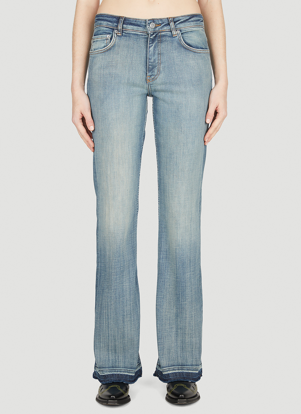 Low Rise Washed Jeans