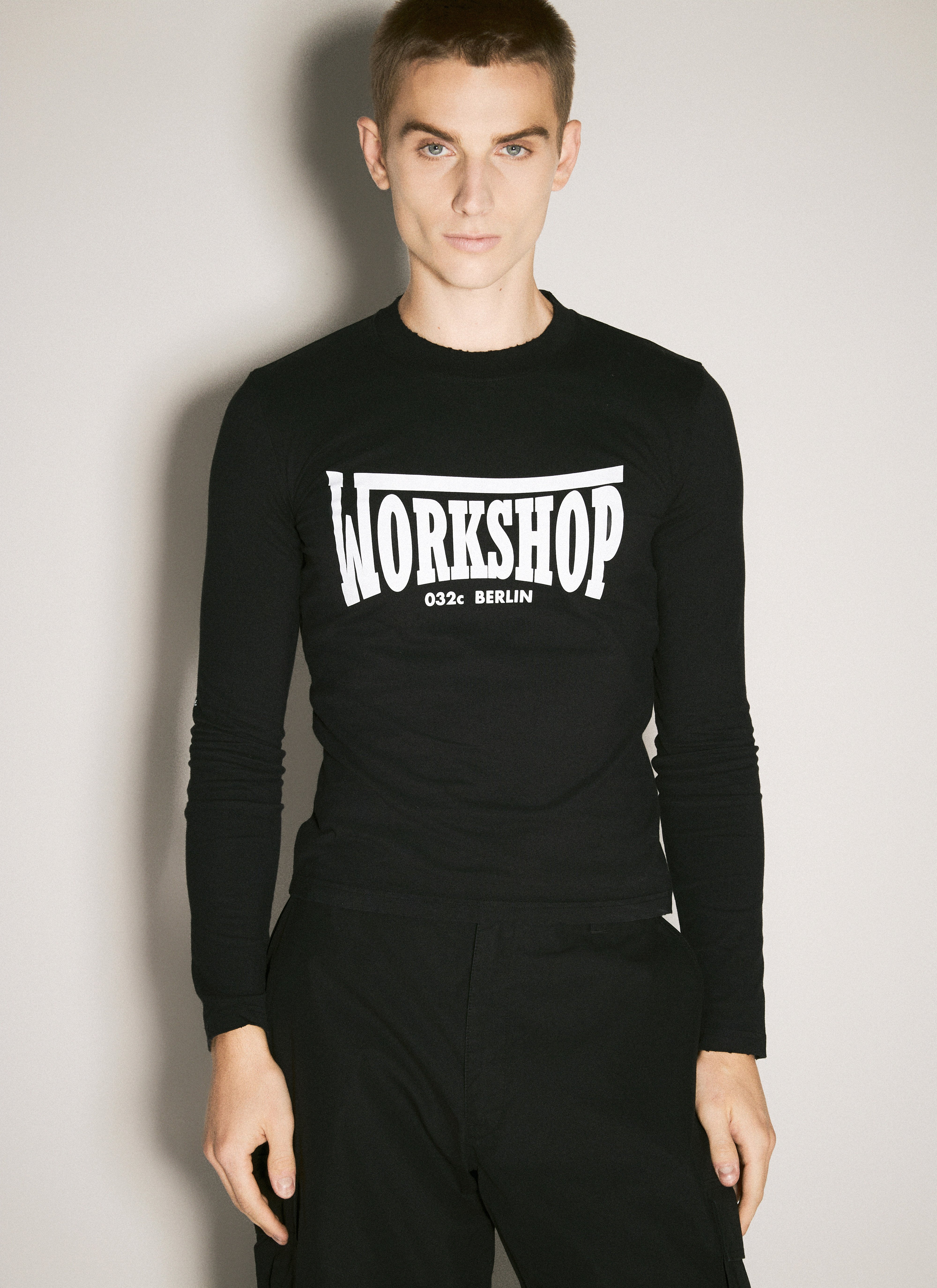 032C Men's' Victor Tight Long Sleeve T-Shirt in Black | LN-CC®