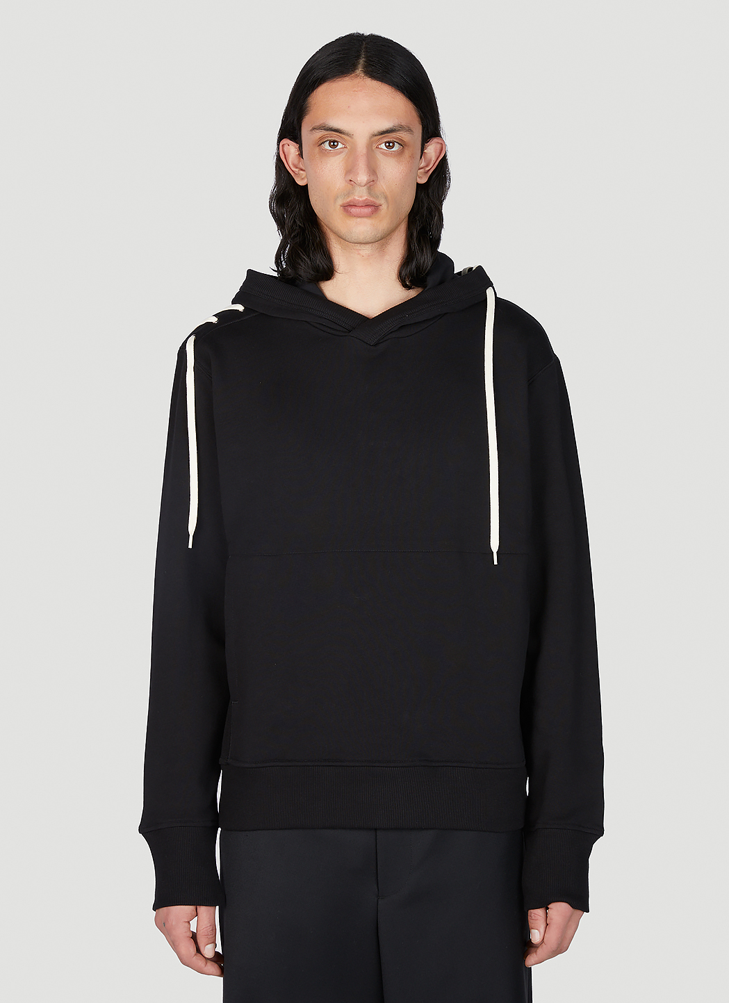 Laced Hooded Sweatshirt