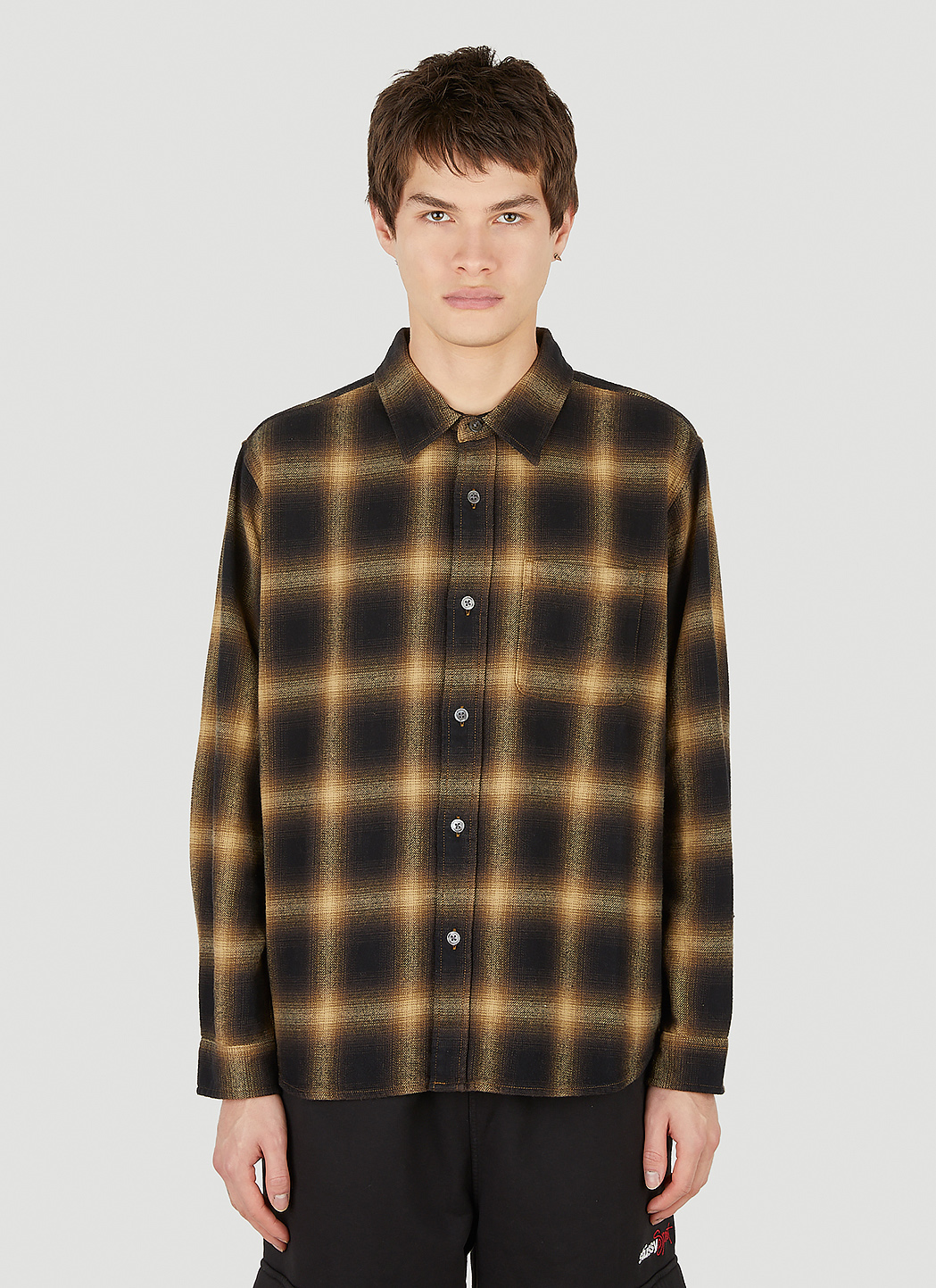 Stüssy Men's' Pete Plaid Shirt in Brown | LN-CC®
