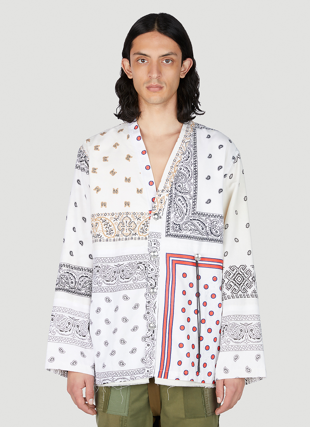 Bandana Patchwork Concho Shirt