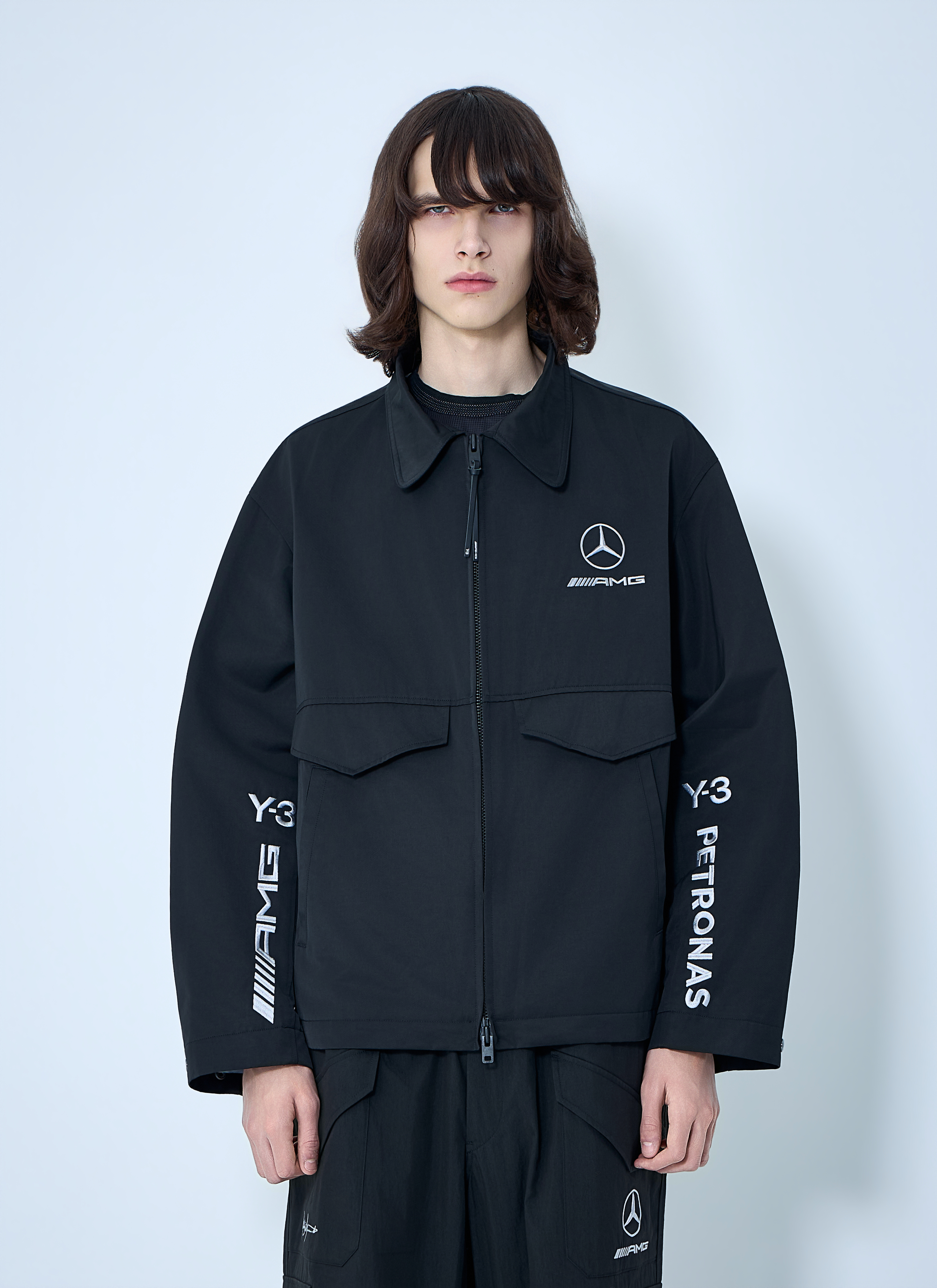 Y-3 MERCEDES Men's' Technical Zip Jacket in Black | LN-CC®