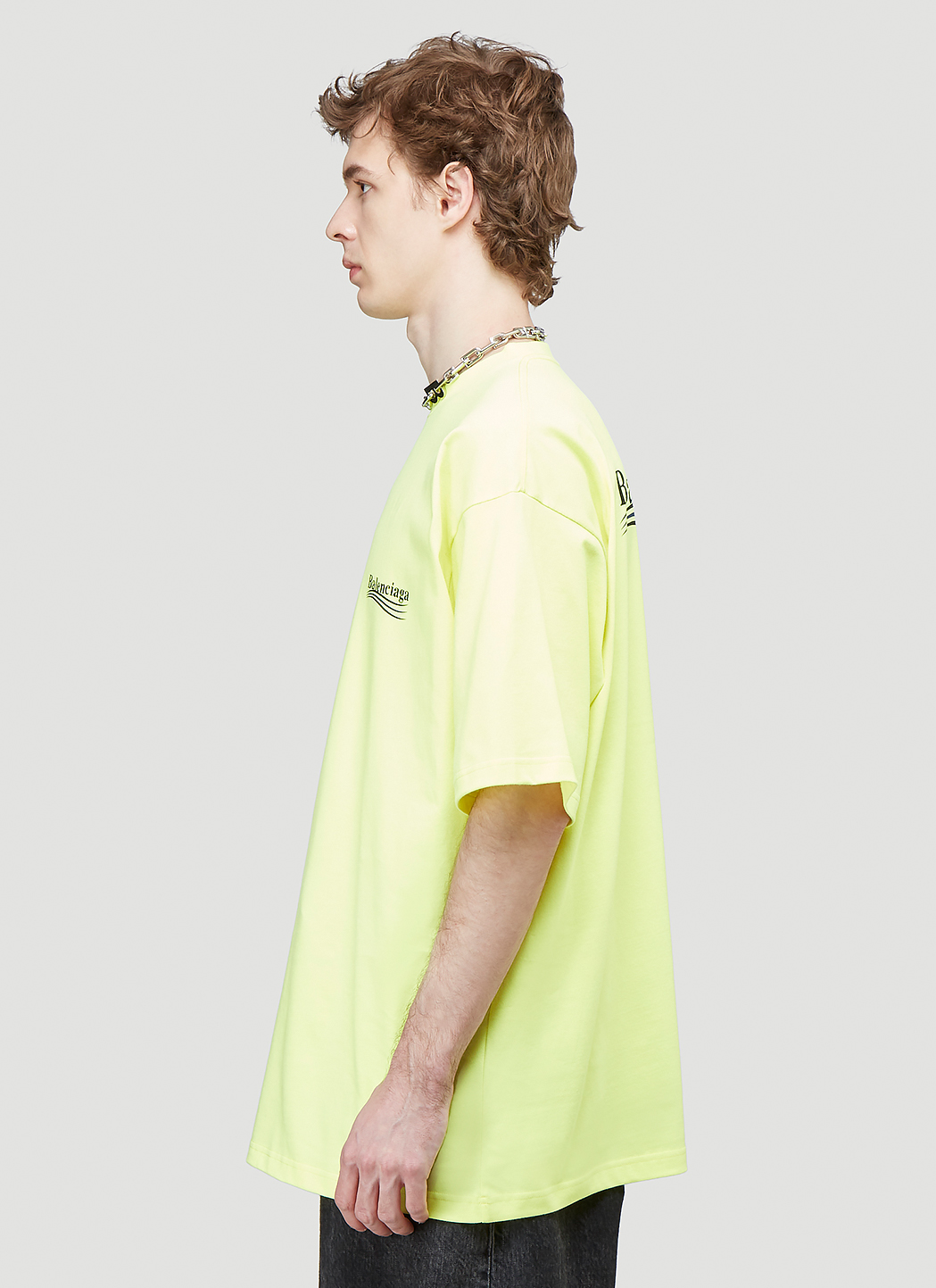 balenciaga t shirt mens yellow