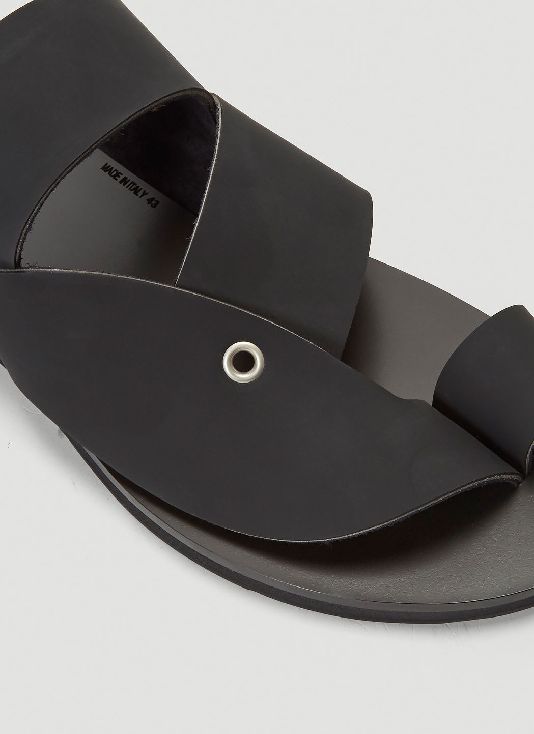 Jil Sander Leather Sandals in Black | LN-CC