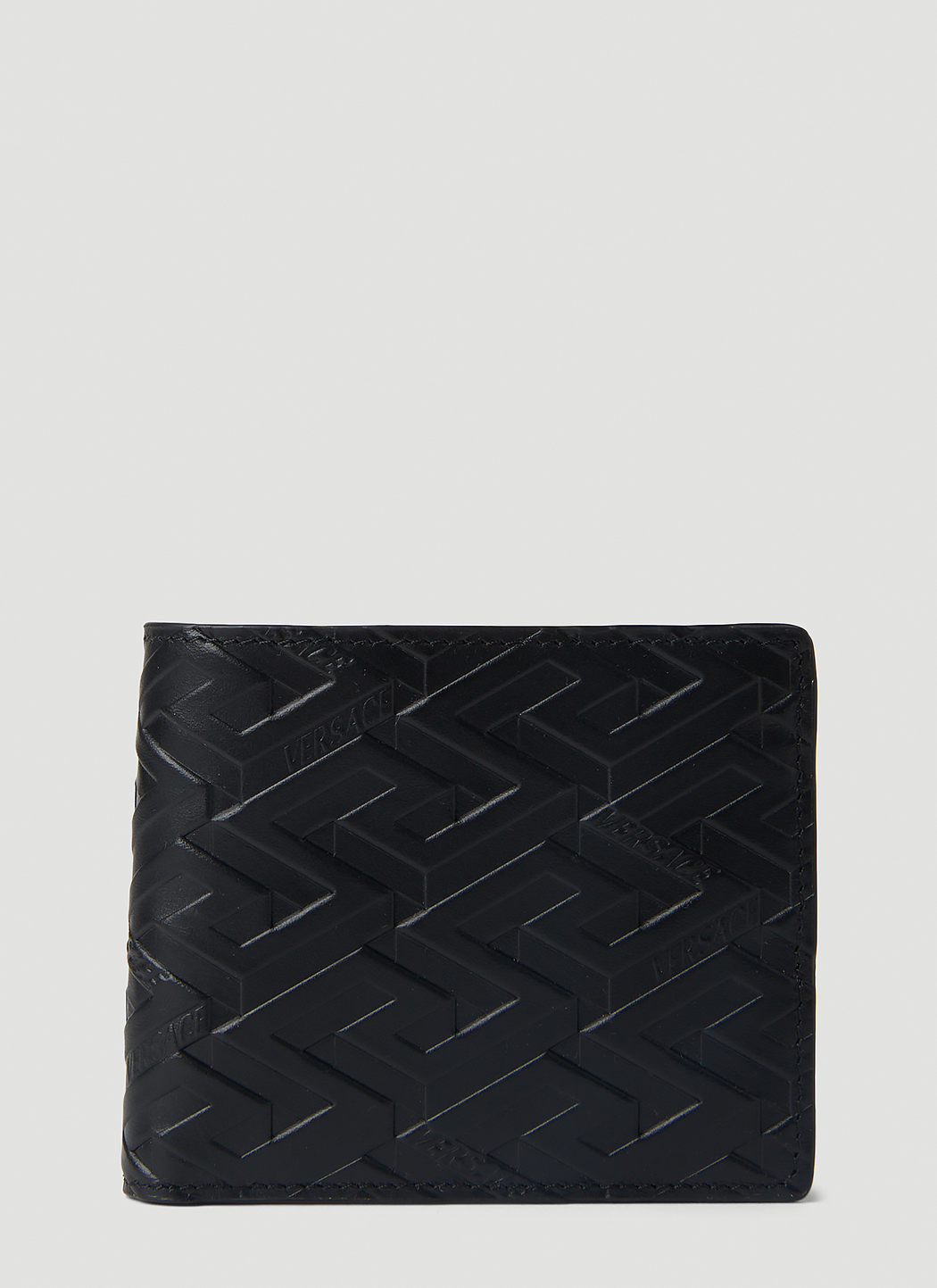 Greca Motif Bi-Fold Wallet