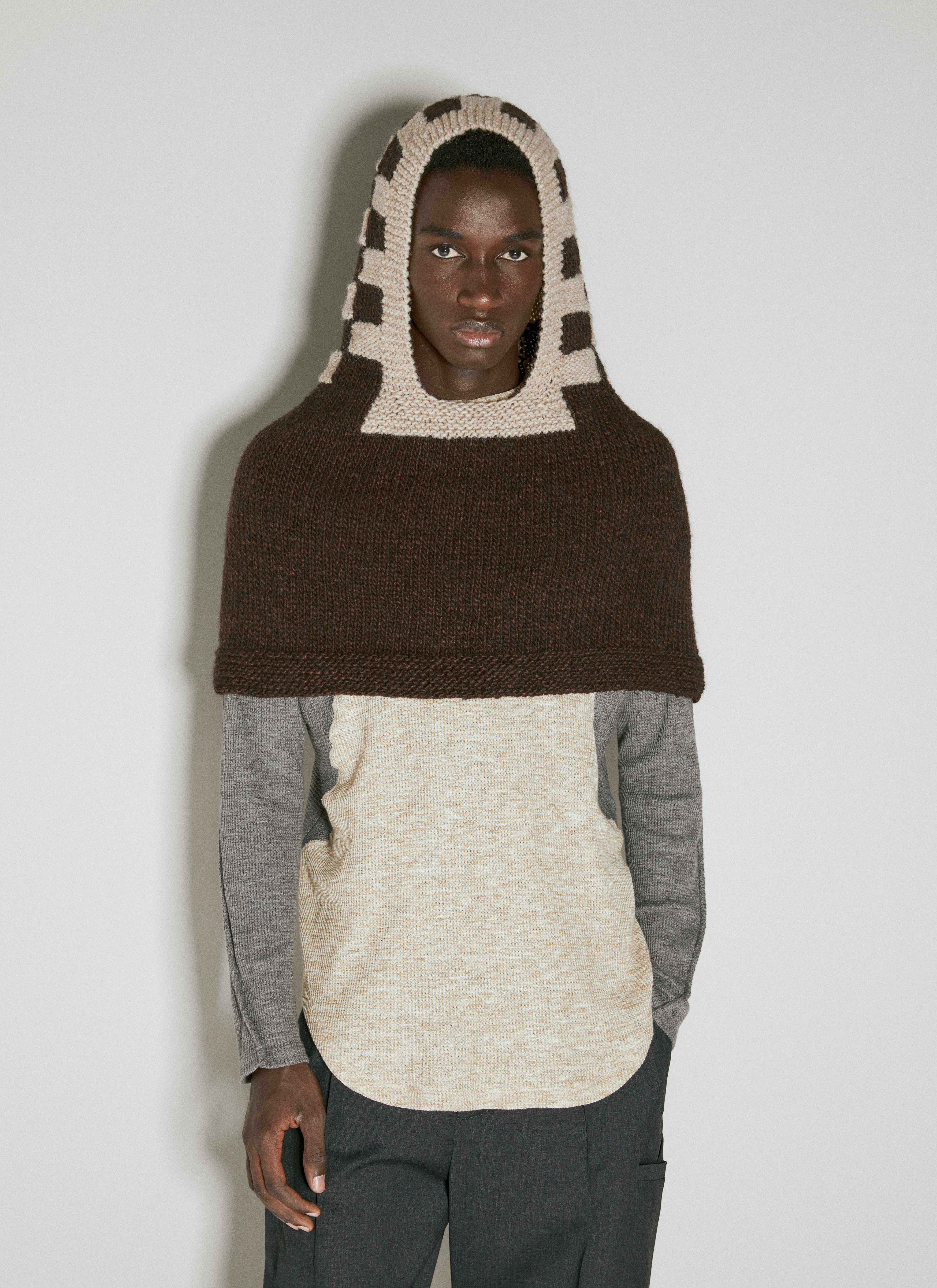 小物 KIKO KOSTADINOV ASPASIA CROCHET SCARF Kiko Kostadinov Aspasia Crochet Scarf In Brown | ModeSens