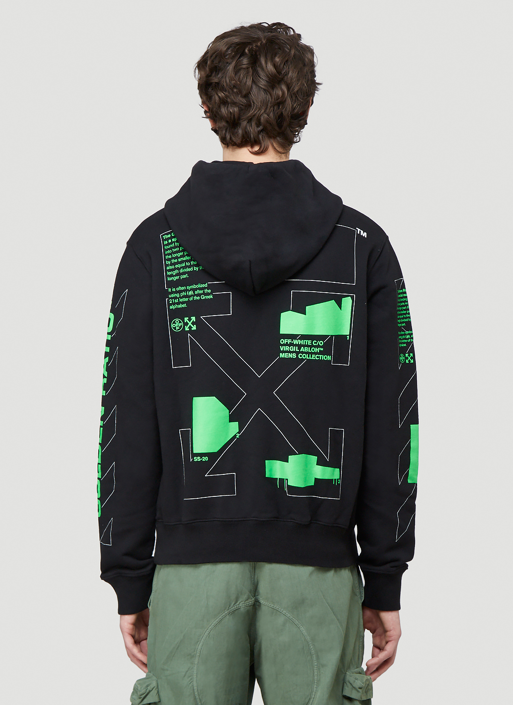 Off-White Men's âGolden Ratioâ Print Hooded Sweatshirt in Black | LN-CC