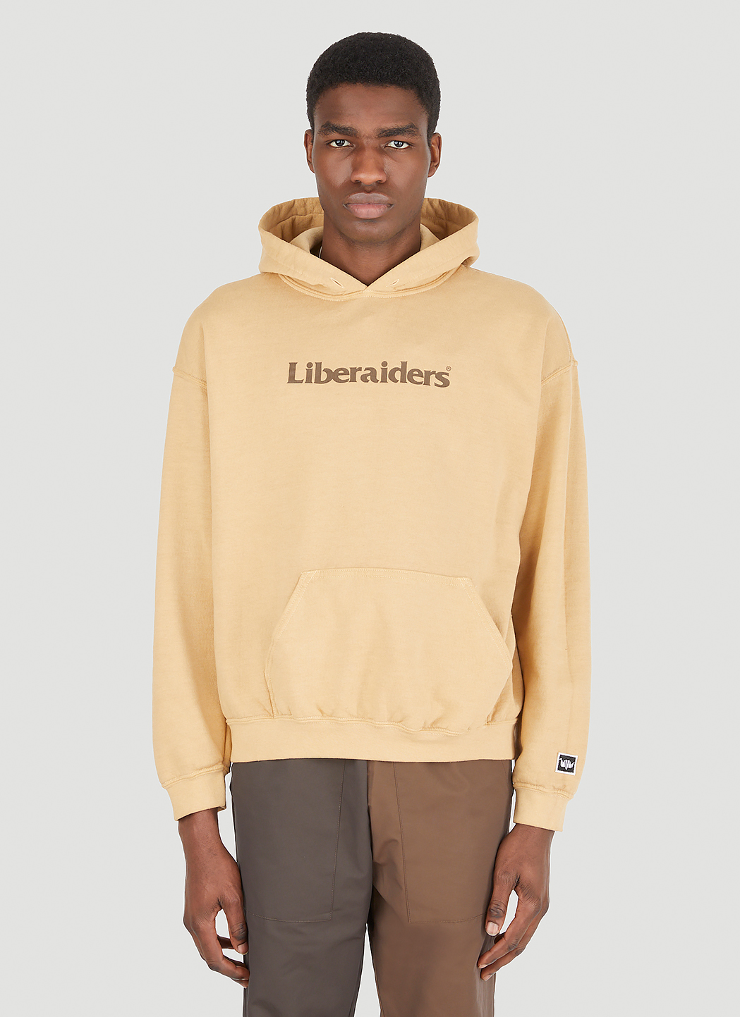 Liberaiders Men's OG Logo Hooded Sweatshirt in Beige | LN-CC®