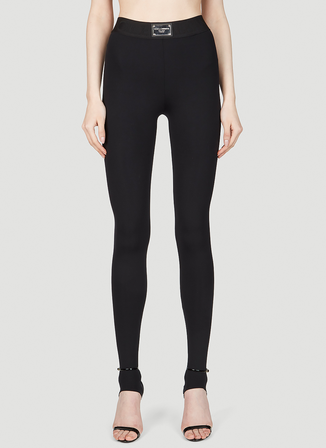 Women's Leggings In Monogram Chenille by Dolce & Gabbana